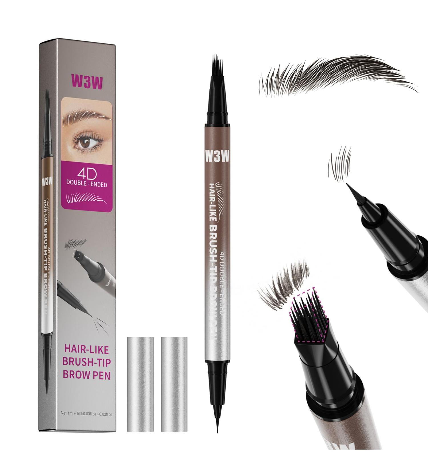 Crayon sourcils Waterproo Micro Waterproo pour femme crayon sourcils 2 en 1 double extr mit pointe carr e inclin e 4D et pointe ultra fine sourcils ressemblant des cheveux sauvages 05 Noir - Buy Online on GoSupps.com