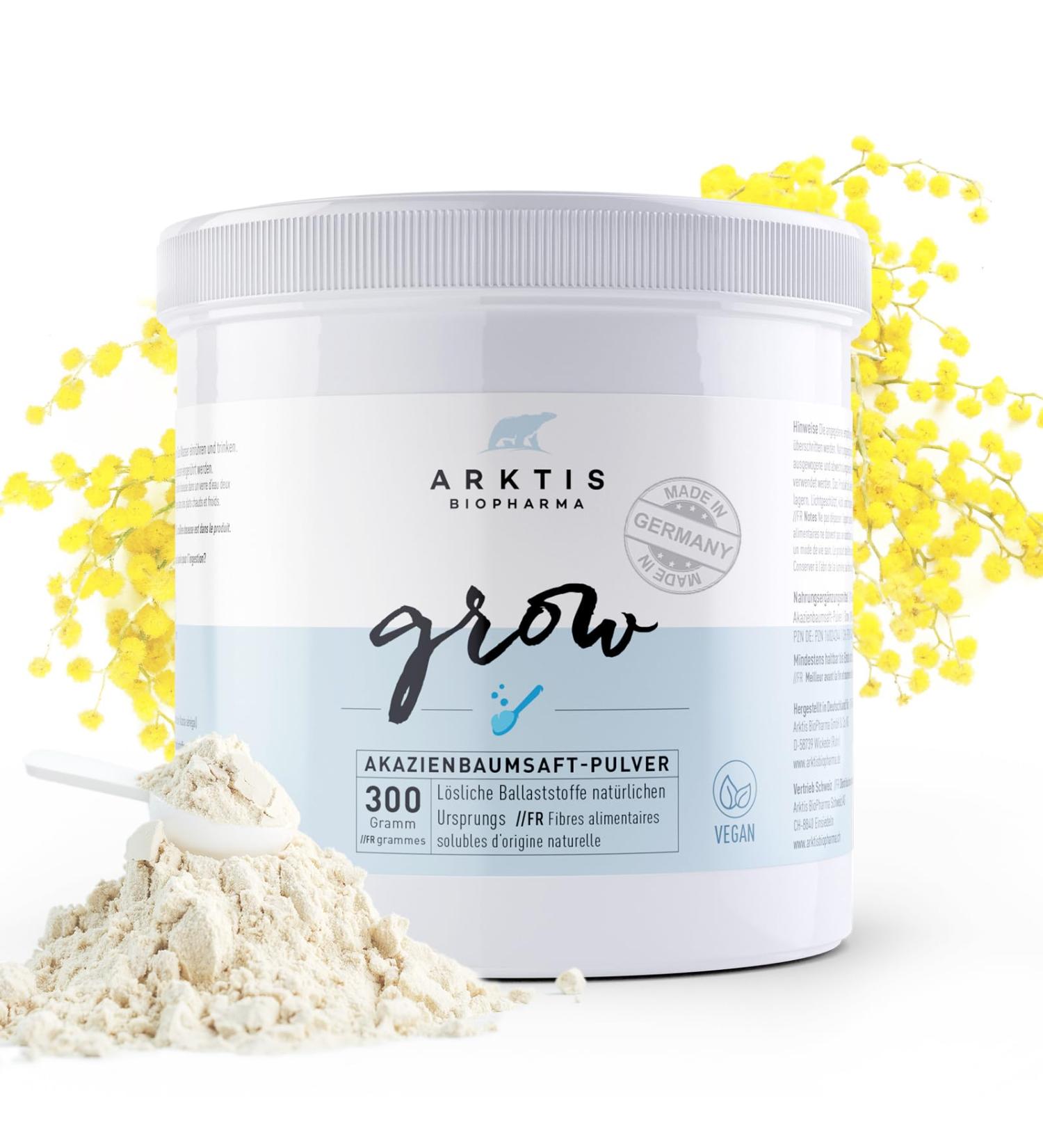 Arctic Biopharma Acacia Fiber 300G - High-Dose Vegan Soluble Fiber Powder | Lab-Tested Intestinal Support Supplement - Buy Online on GoSupps.com