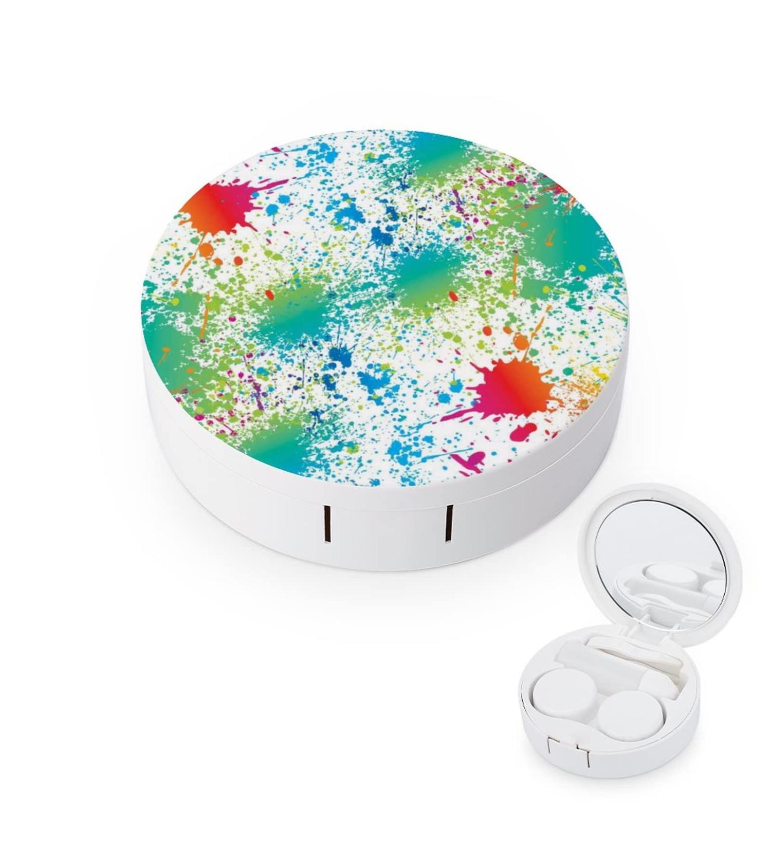 Buy Bagea-Ka Funny Paint Drop Contact Lens Case Kit - Colorful Eye Care Box with Mirror Tweezers & Solution for Travel & Home - Buy Online on GoSupps.com