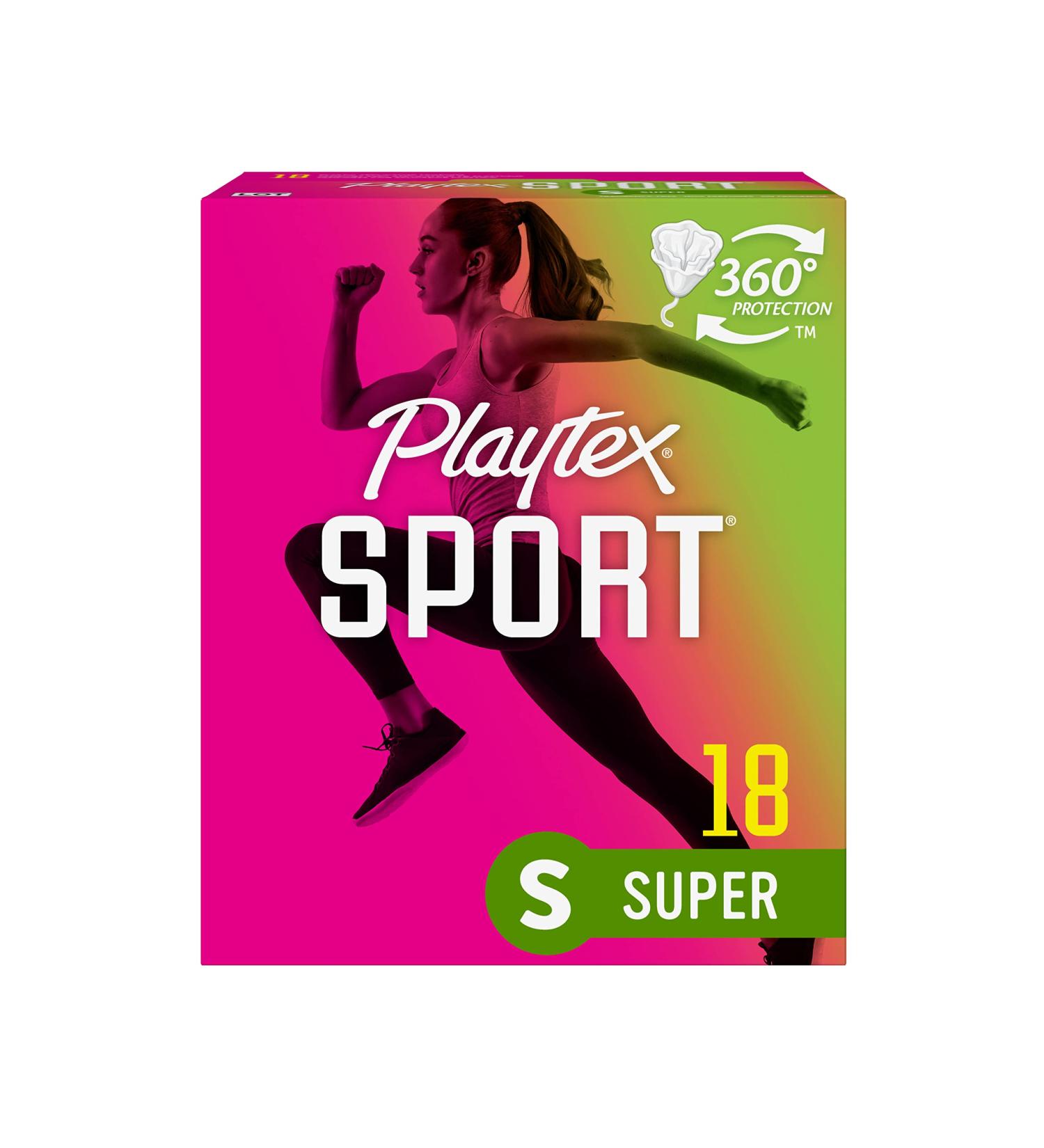 Playtex Sport Super Absorbency Tampons - 18ct | Fragrance-Free - Buy Online on GoSupps.com