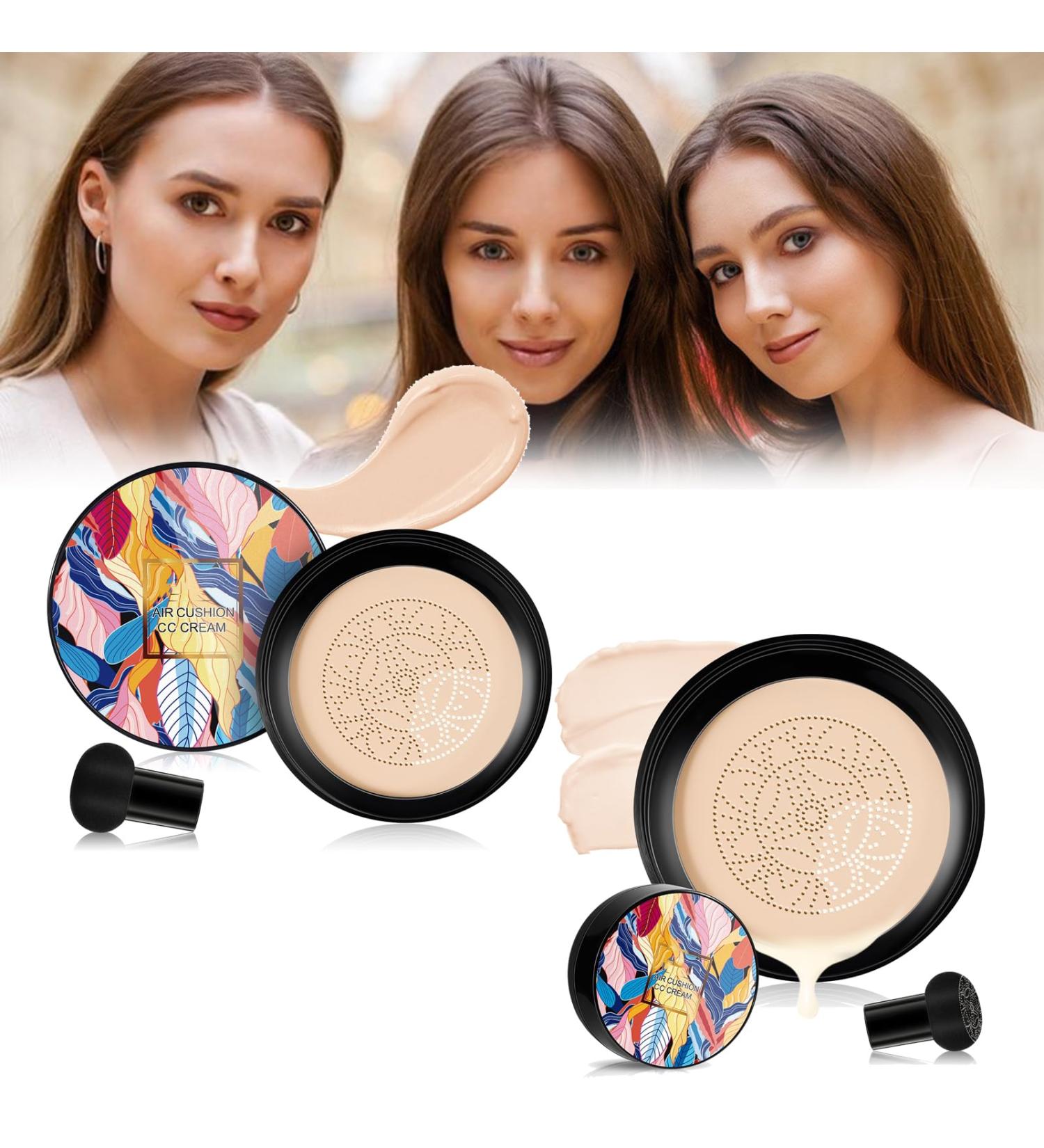 Periodicali Mushroom Head Air Cushion Cc Cream 2024 New Mushroom Head Air Cushion Cc Cream Air Cushion Cc Cream Mushroom Head Cushion Foundation (Natural+Ivory) - Buy Online on GoSupps.com