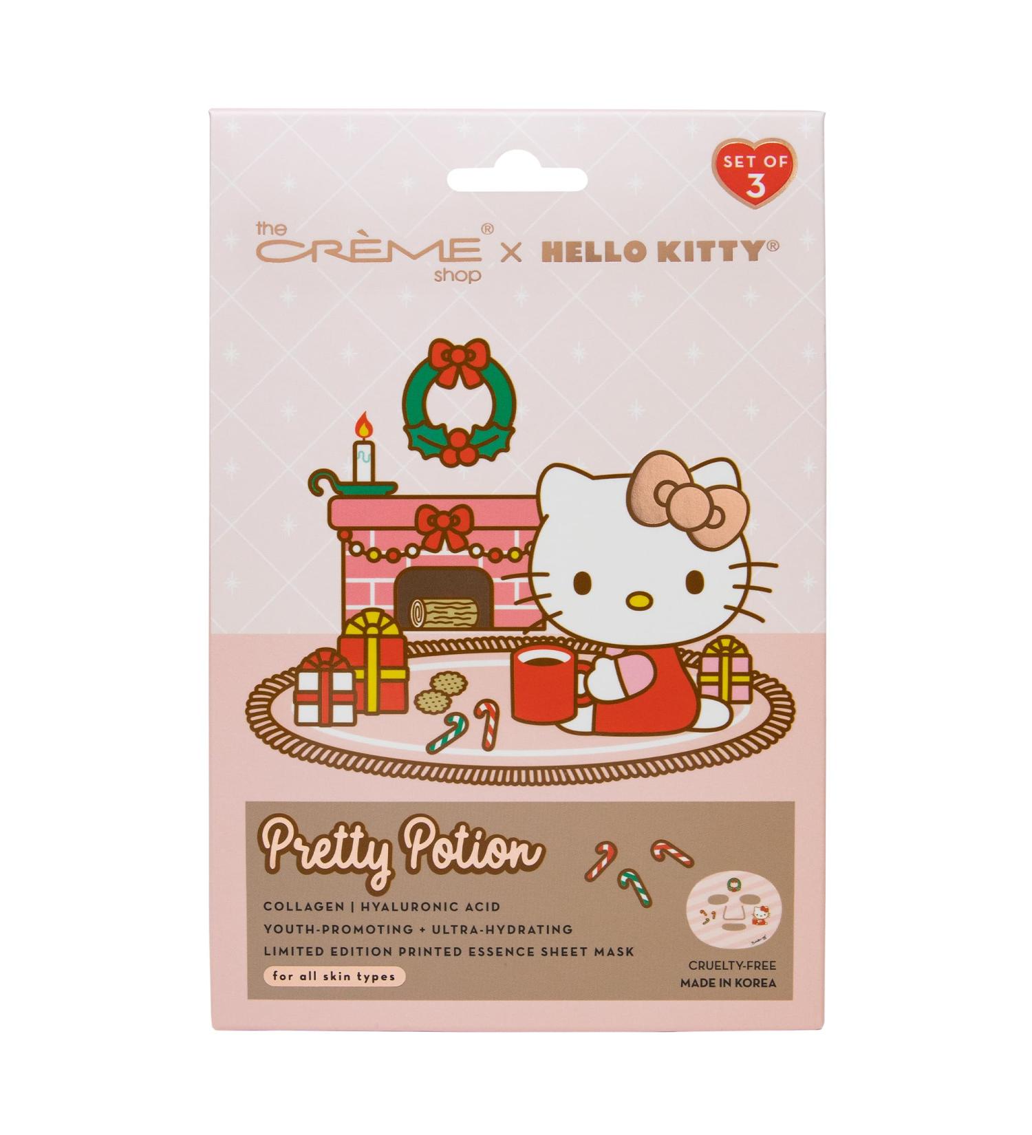 The Cr me Shop x Hello Kitty Pretty Potion Limited Edition Essence Sheet Mask | Korean Sheet Mask | Holiday Gifts for Women | Stocking Stuffers (3 Pack)