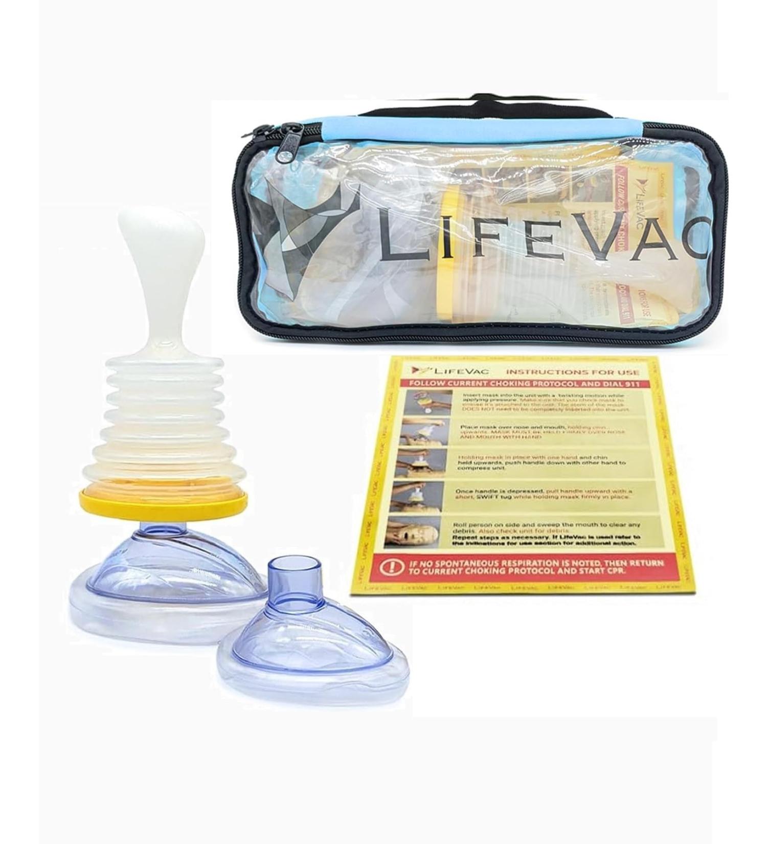 LifeVac Blue Travel Kit (Canadian Version) - Portable Suction Rescue Device First Aid Kit for Kids and Adults Portable Airway Suction Device for Children and Adults - Buy Online on GoSupps.com