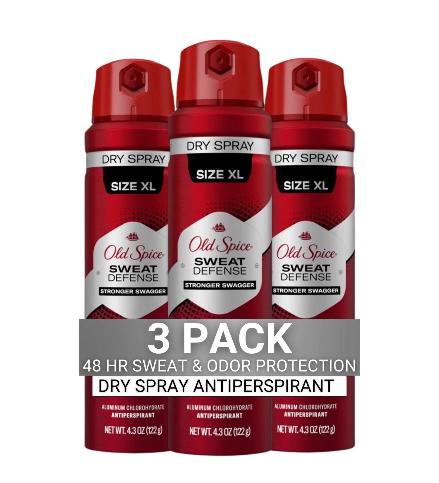 Old Spice Men's Invisible Dry Spray Antiperspirant & Deodorant, Stronger Swagger Scent, 4.3 Oz - Pack of 3 - Buy Online on GoSupps.com