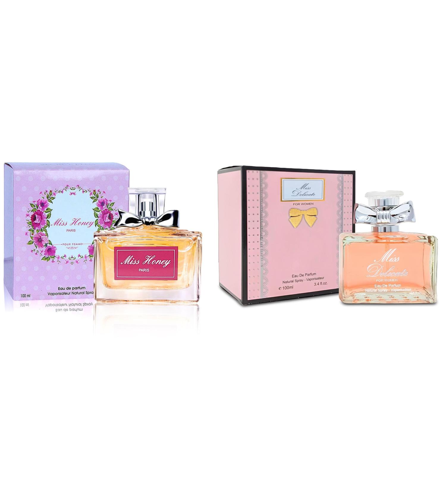 Women's Perfume Combo Miss Honey&Miss Delicate Eau De Parfum Long Lasting Fragrance 3.4 Fl Oz Spray Each for Daily Used - Buy Online on GoSupps.com