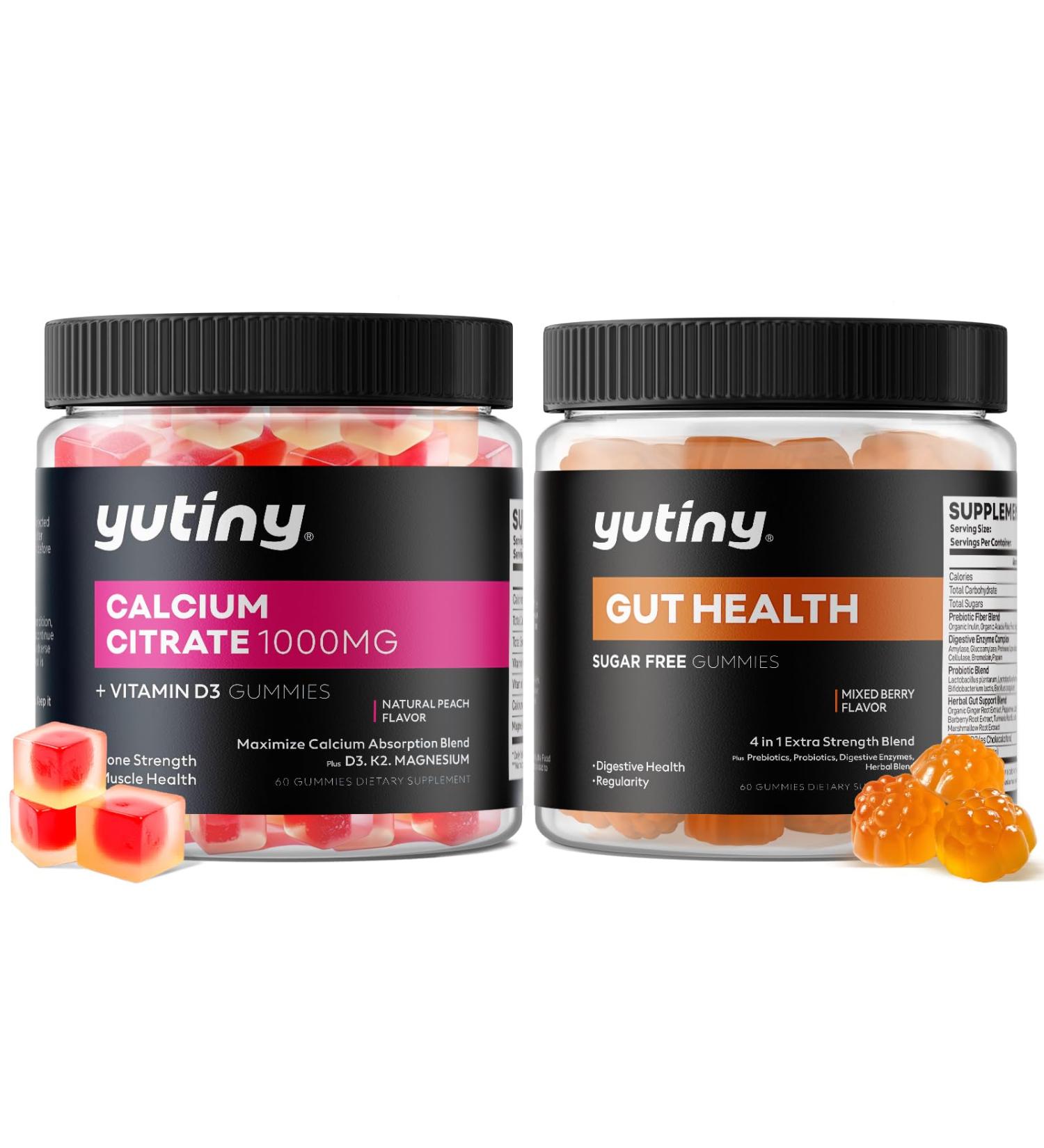 Yutiny Calcium Citrate Gummies Gut Health Gummies for Women & Men - Buy Online on GoSupps.com
