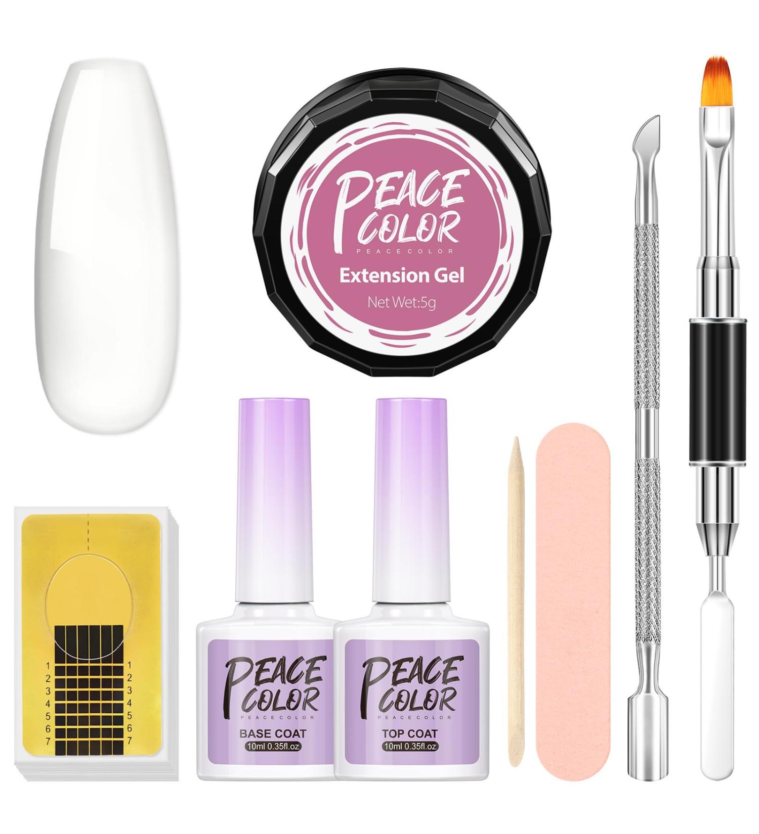 Builder Gel Nail Kit - Poly Gel Nail Kit - Clear Poly Nail Gel Kit Nail Strengthen Gel with Nail Brush - Builder Gel Nail Extension Set Poly Glue Nail Art UV Builder Quick Gel - Buy Online on GoSupps.com