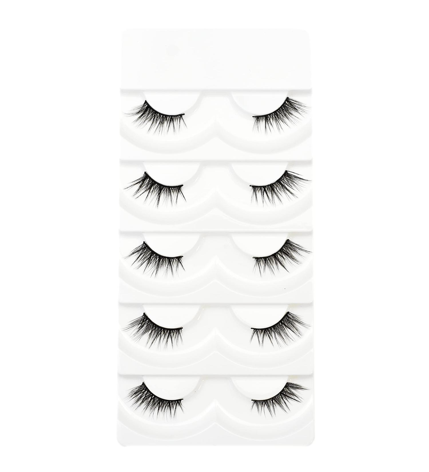 Vivis Half Eyelashes Corner Lashes 3D False Faux Mink Natural Wispy Cross Fake Eye Fluffy Cute Reusable Makeup Extension 5 Pairs - B29 - Buy Online on GoSupps.com