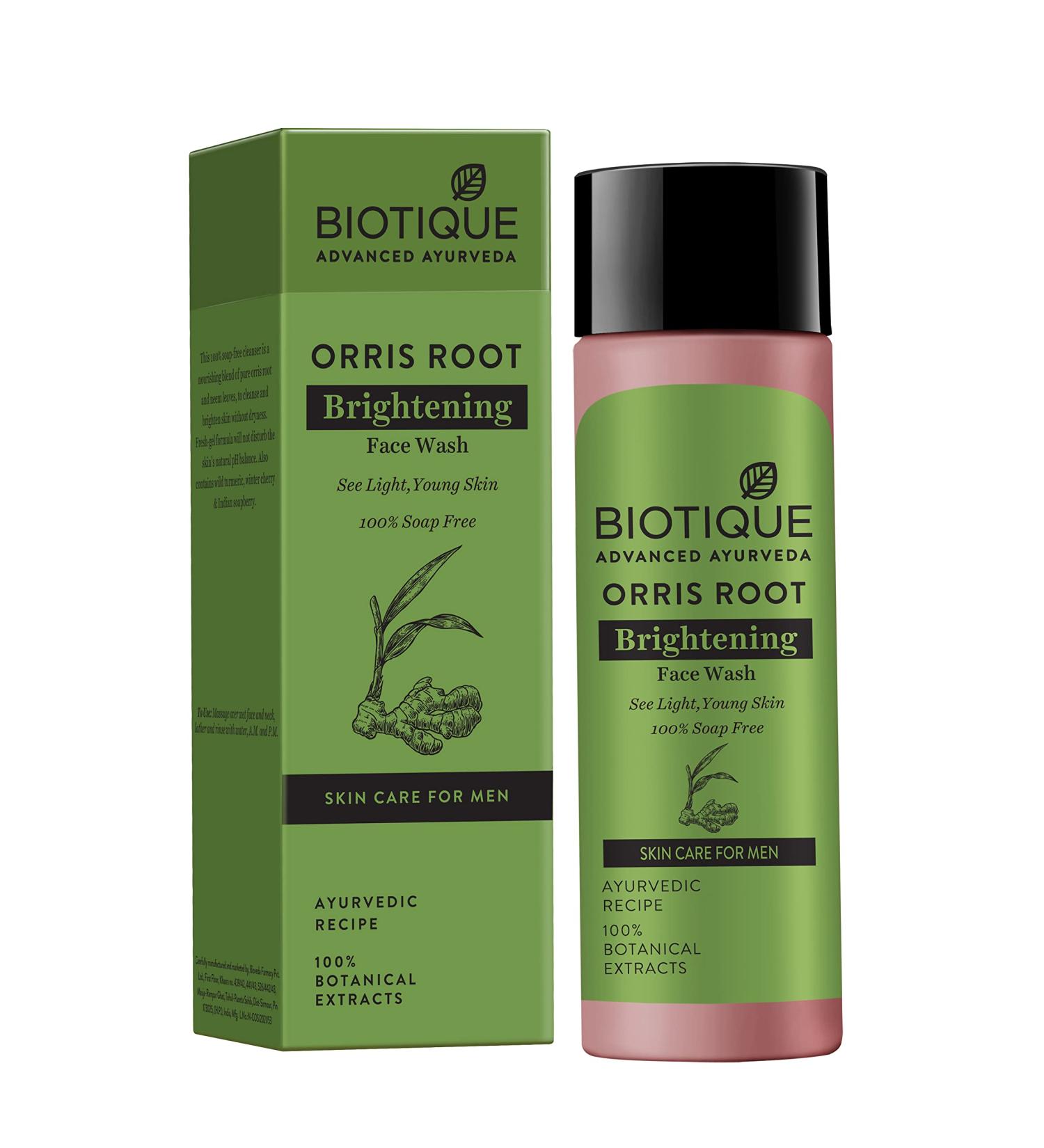 Biotique Bio Orris Root Lightening Face Cleanser for Men 100% Soap Free 120 ml