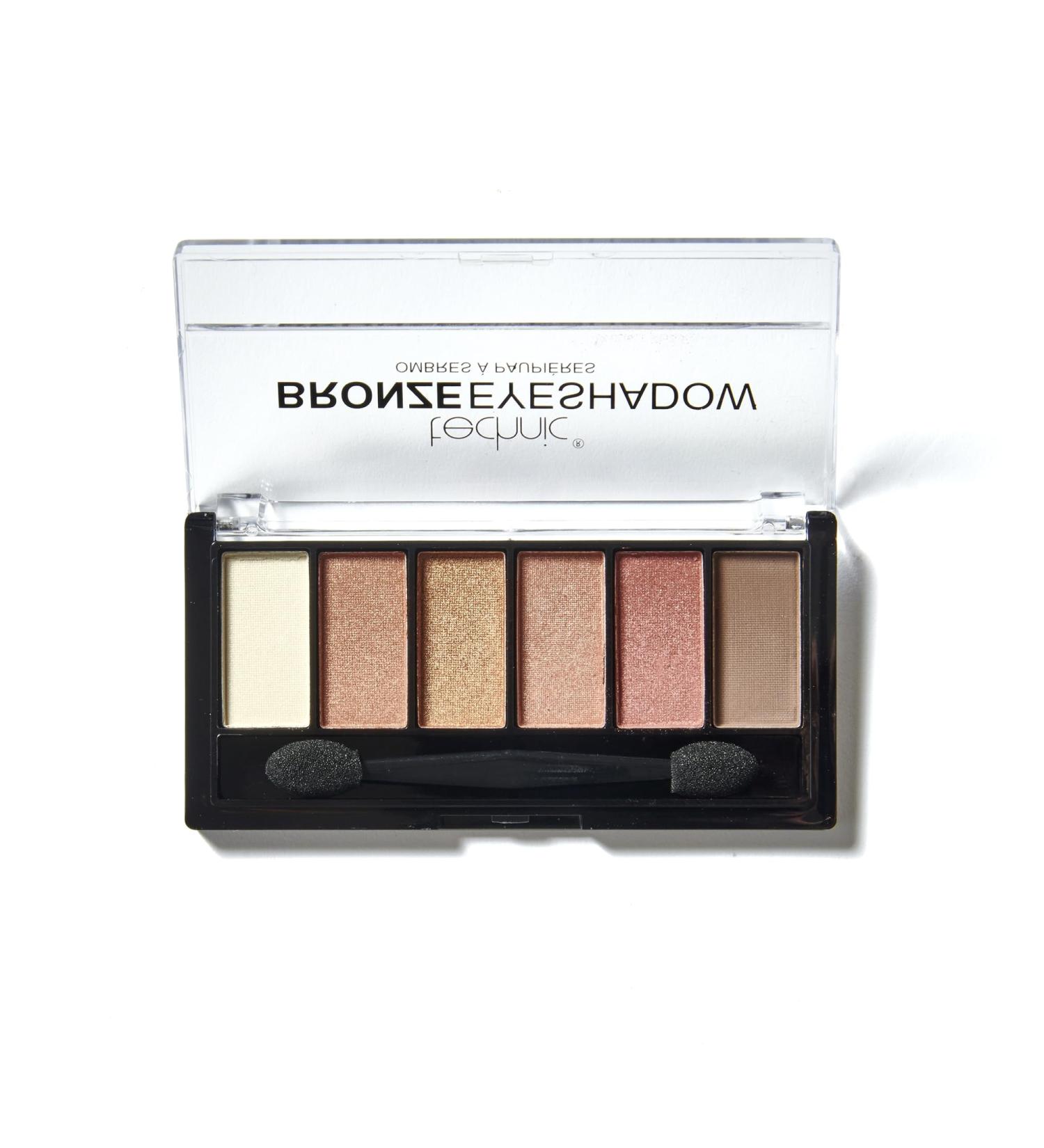 Technic Bronze Eyeshadow Palette - 6 Pigmented Shimmer Shades for Natural or Glam Make-up Look - Long Lasting Coverage - 7.2g (Pack of 1) - Buy Online on GoSupps.com