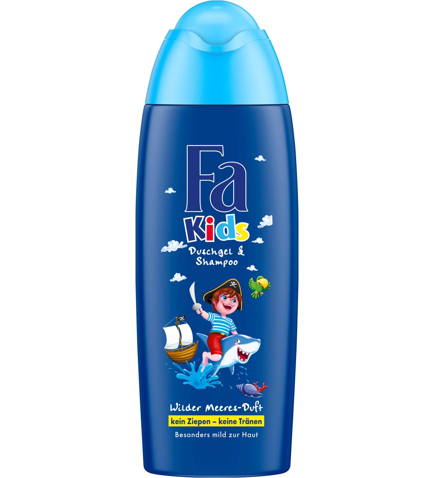 Fa 6 x 250ml Wild Sea Scent Kids Shower Gel & Shampoo - Buy Online on GoSupps.com