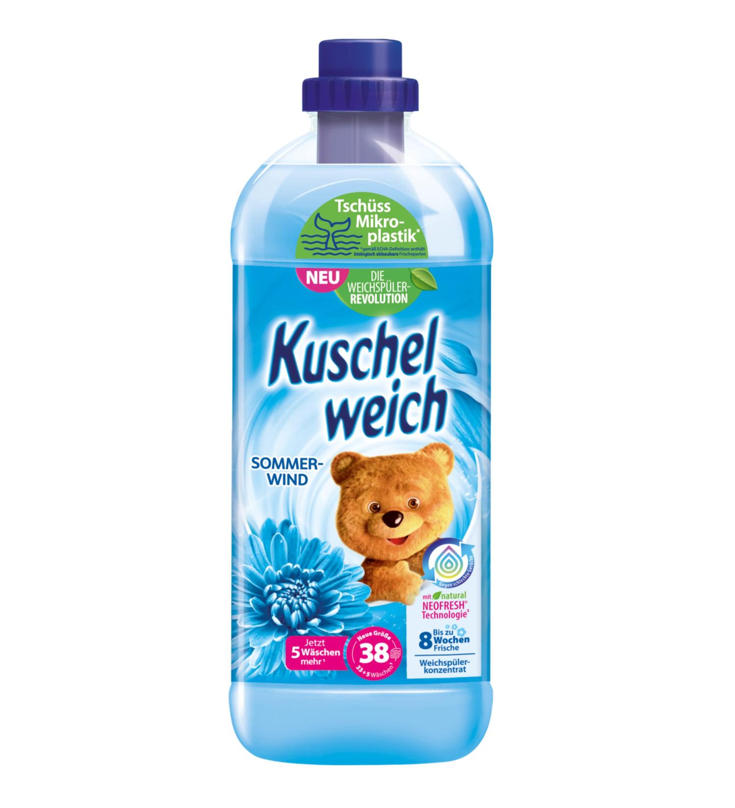 Cuddly Soft Fabric Softener Summer Wind - 1L (38 Washes) | Dermatologically Tested & Microplastic-Free - Buy Online on GoSupps.com