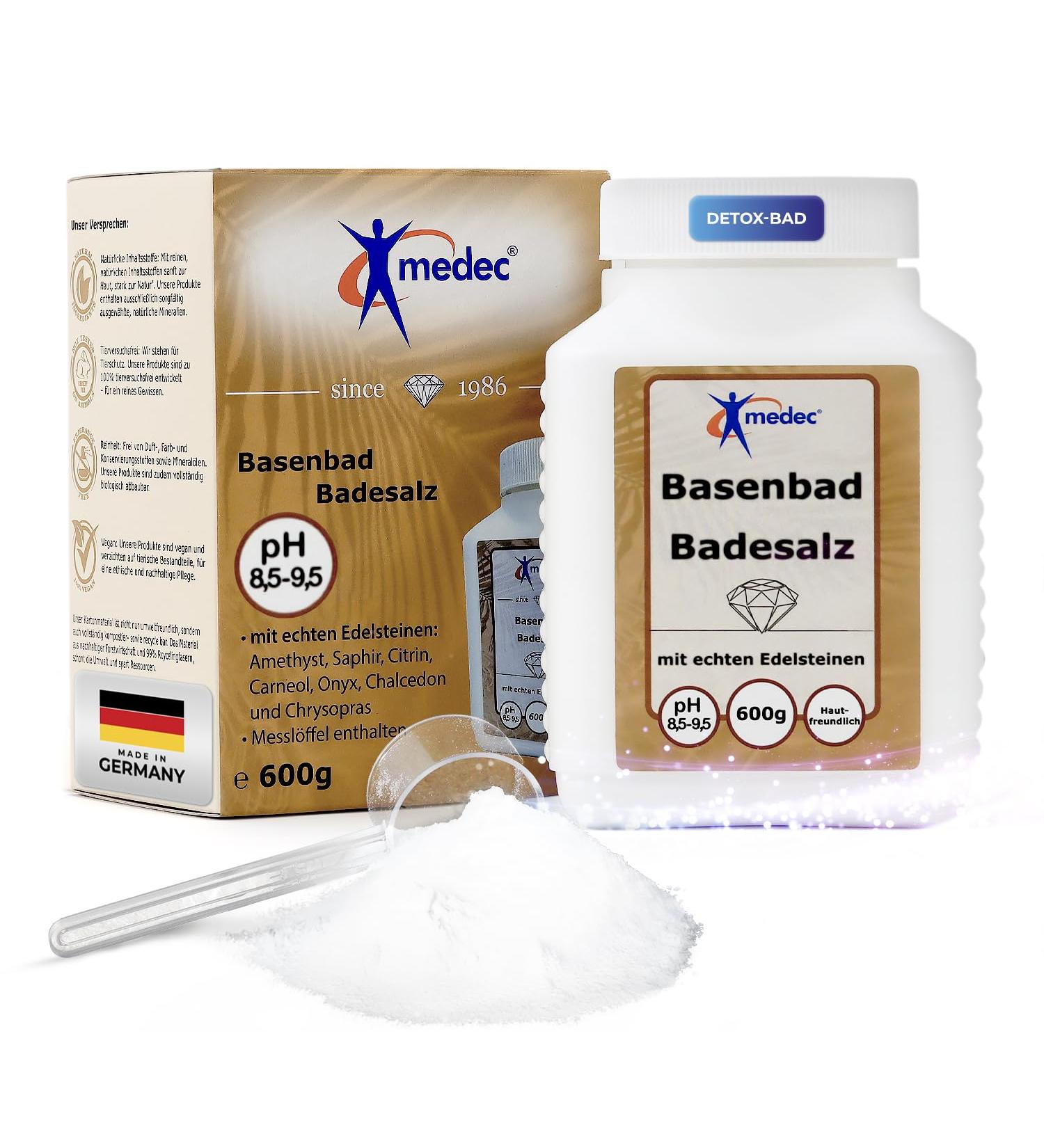 Medec Basic Bath Salts with real gemstones 600g food grade | basic bath salt | detox and cleansing - Buy Online on GoSupps.com