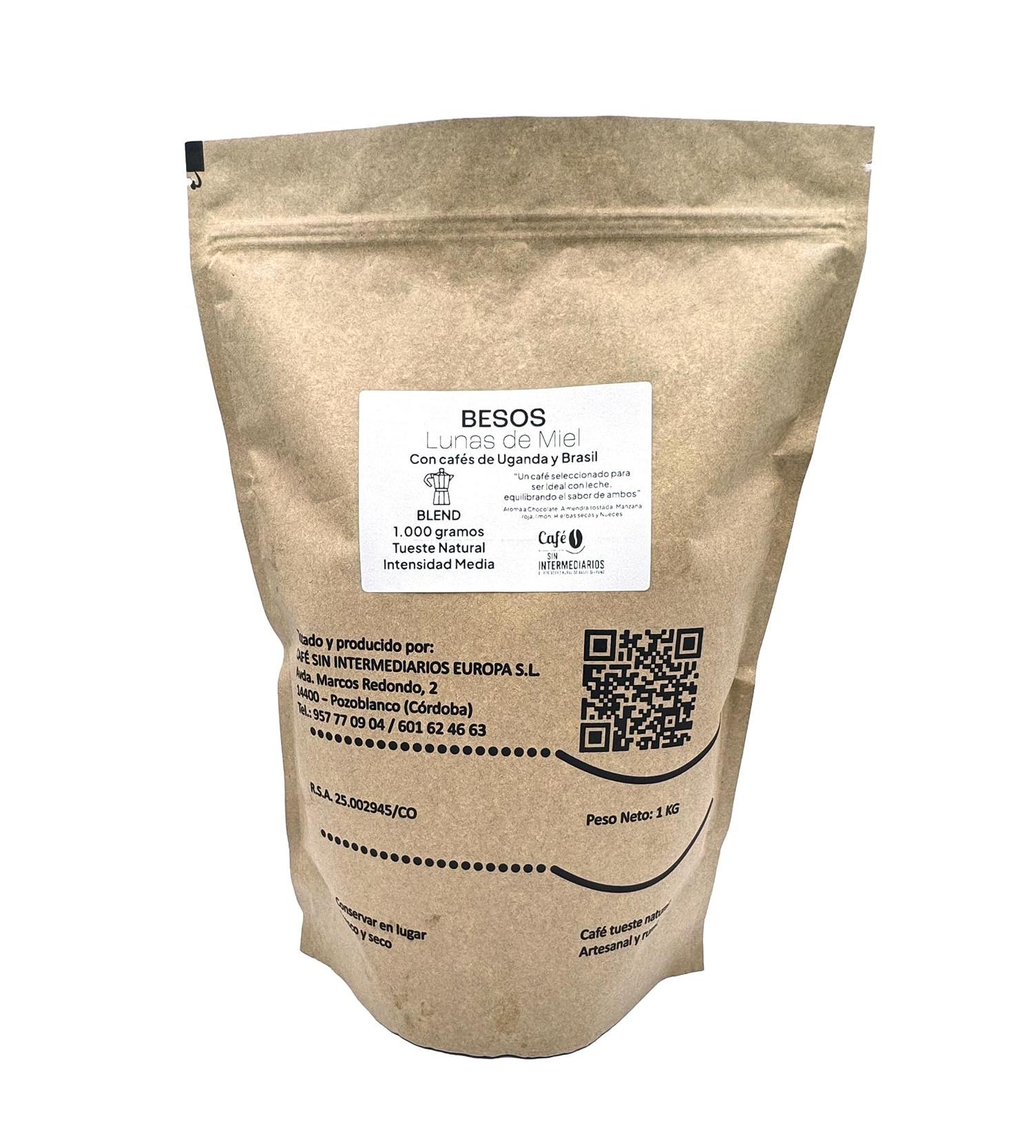 CAFE SIN INTERMEDIARIOS - Besos - Caf de Colombie pour cafeti re italienne - moka 1Kg - Torr faction hebdomadaire - Emball et moulu l'exp dition - Intensit de saveur moyenne Cafeti re Italienne - Moka 1 kg (Lot de 1) - Buy Online on GoSupps.com