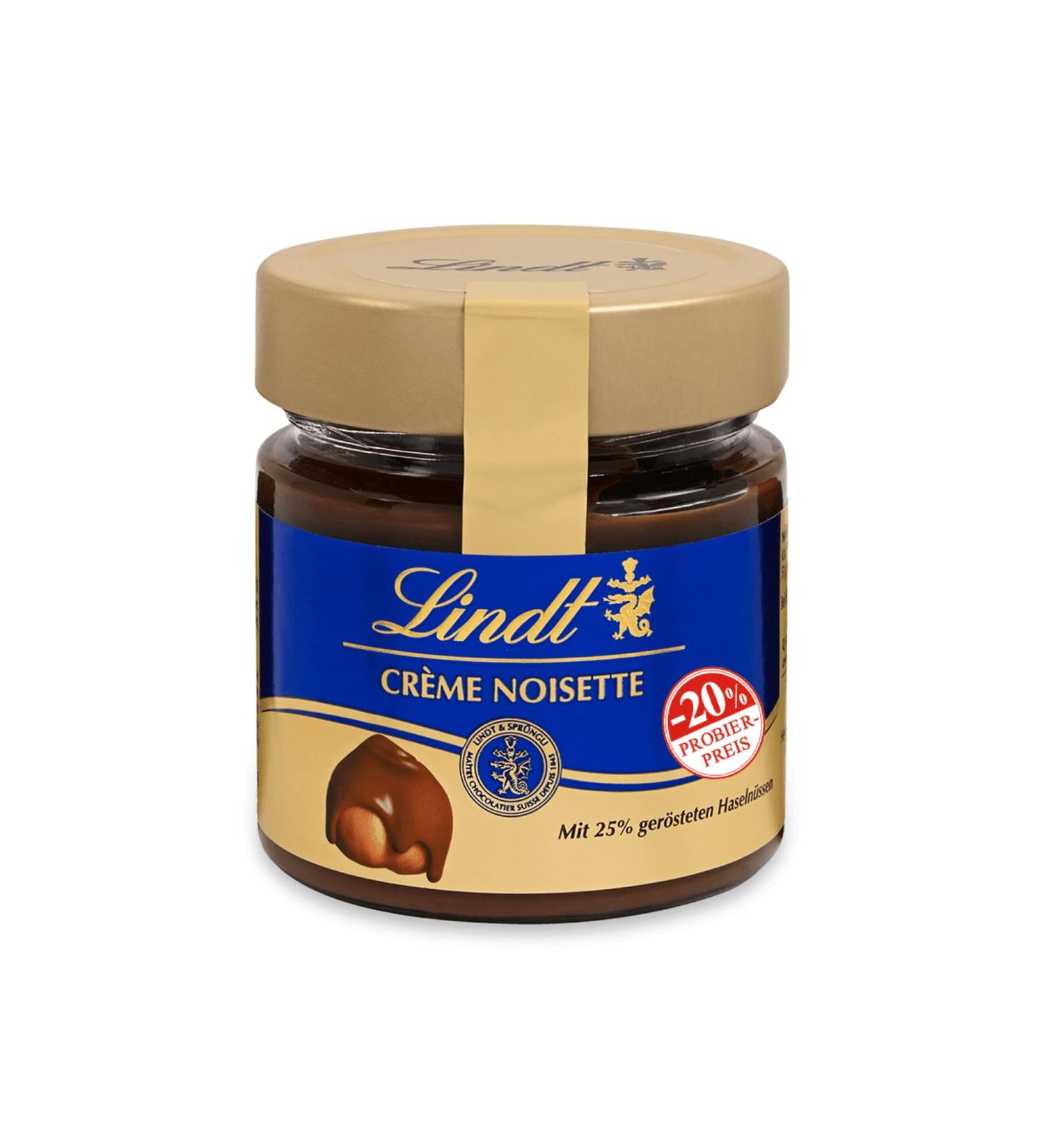 Lindt Chocolate Brot Spread Cr me Noisette 220g - Hazelnut Cream with Cocoa & 25% Roasted Hazelnuts | Gourmet Chocolate Gift Promotion - Buy Online on GoSupps.com