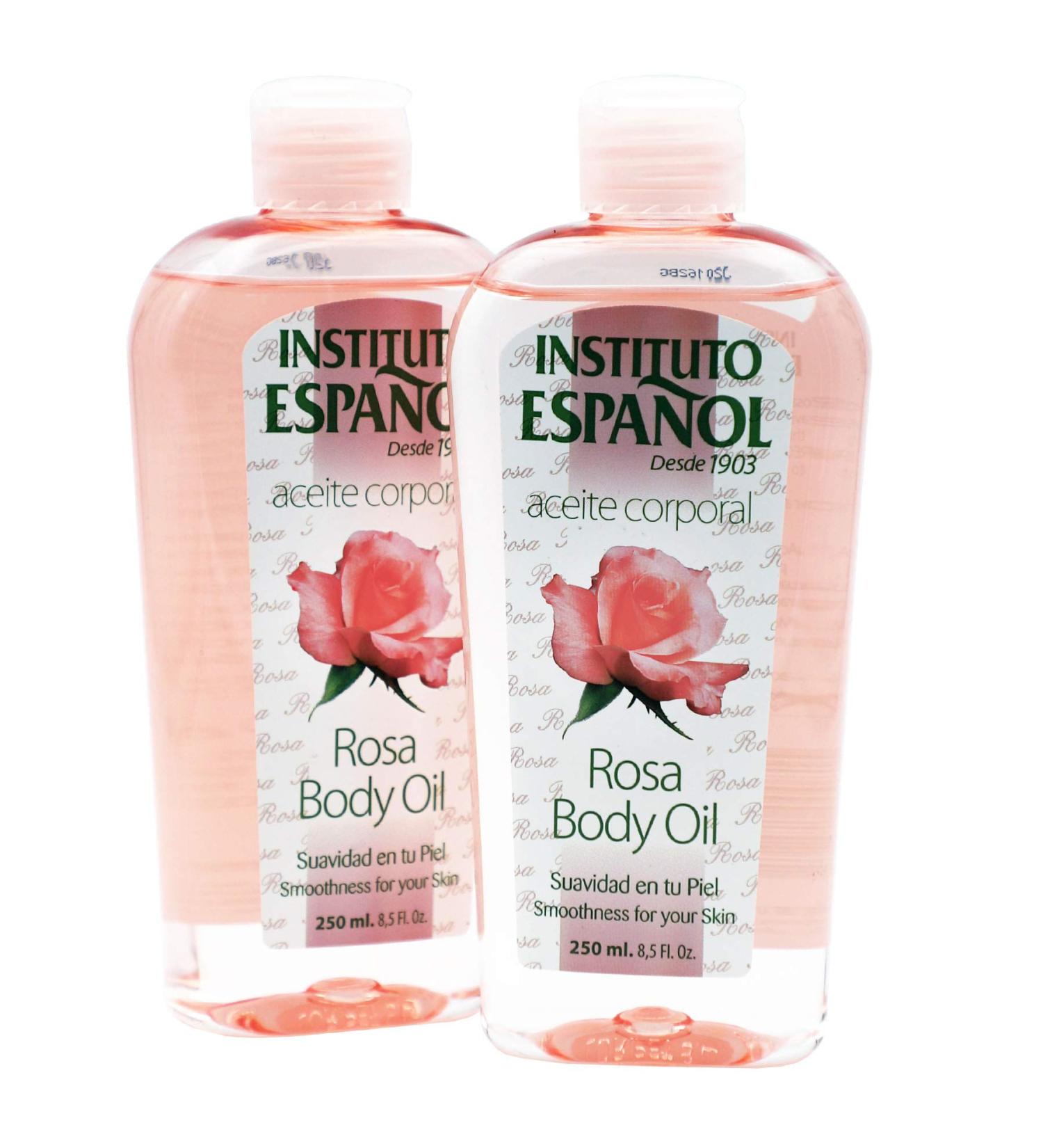 Instituto Espa ol Rosa Body Oil 2-Pack - 8.5 FL Oz Bottles for Smooth Skin - Buy Online on GoSupps.com