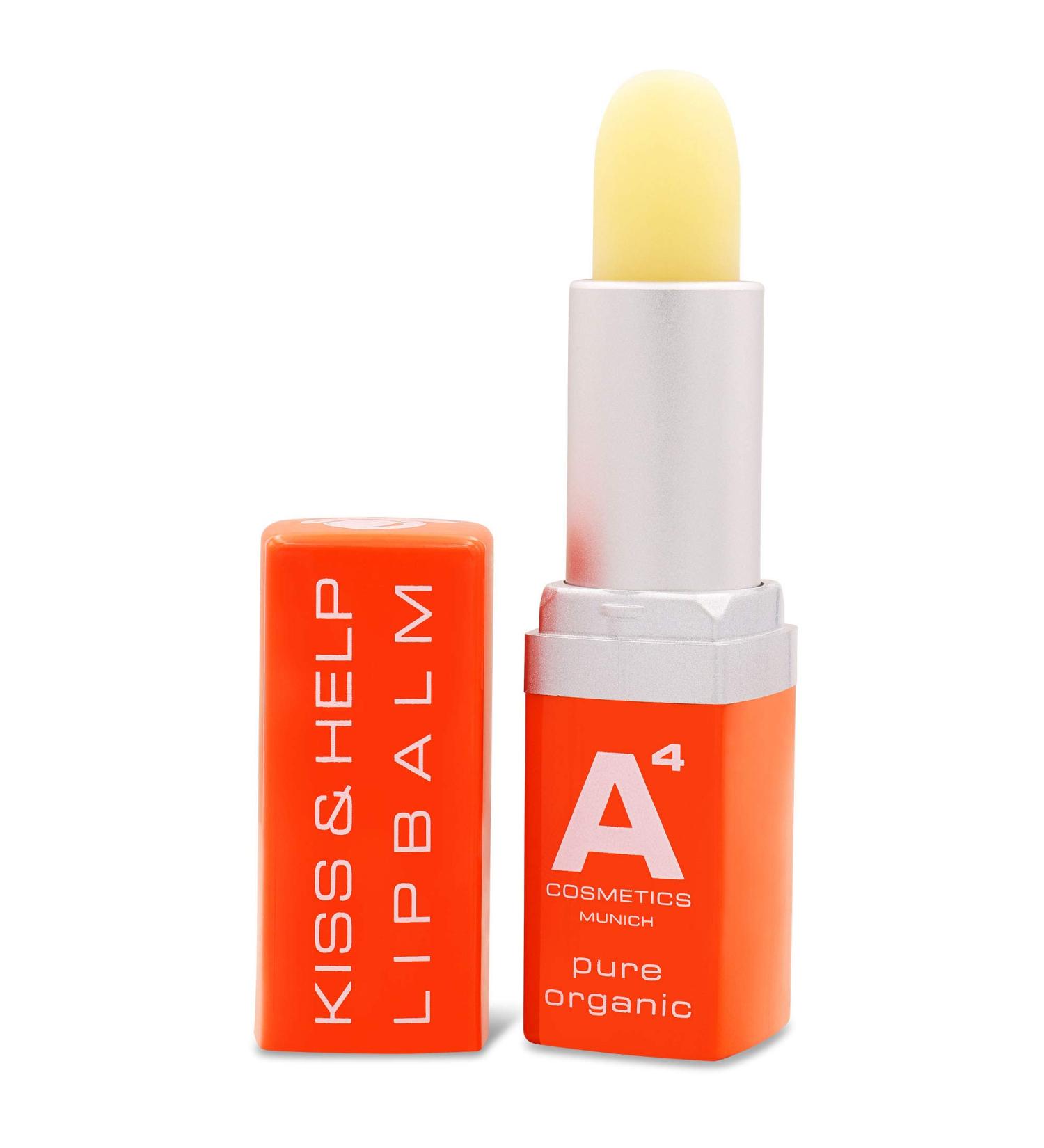 A4 KISS & HELP Lip Balm - Nourishing Lip Care & Moisturizer (4g) | Shop Premium Lip Balm Internationally - Buy Online on GoSupps.com