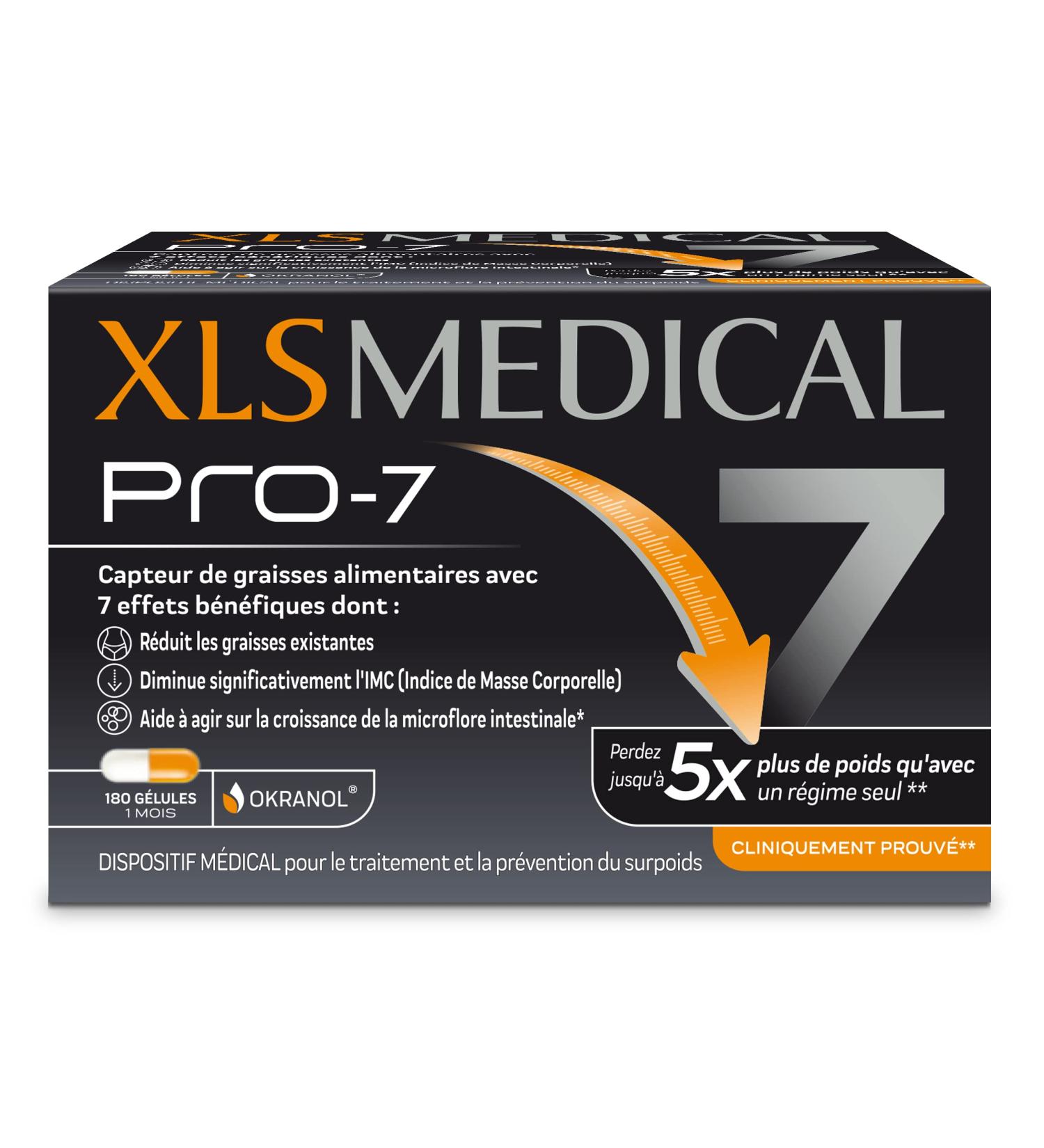 XL-S Medical PRO-7 Capsules for Weight Loss Aid - 7 Benefits (1) (2) - Lose Up to 5x More Weight Than Diet Alone (1) - 180 Capsules for 1 Month - Buy Online on GoSupps.com
