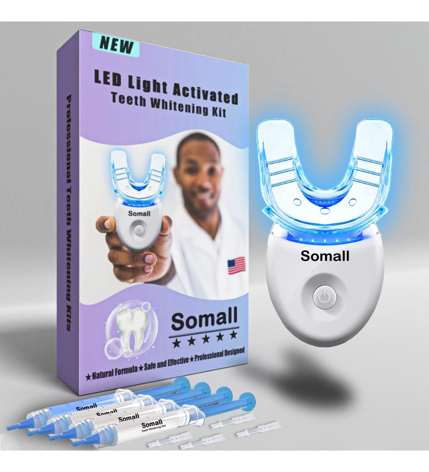GENIUSLabs Teeth Whitening Kit with HD LED Professional Light - 3 Smart Teeth Whitening Syringes - HISMILE System - Buy Online on GoSupps.com