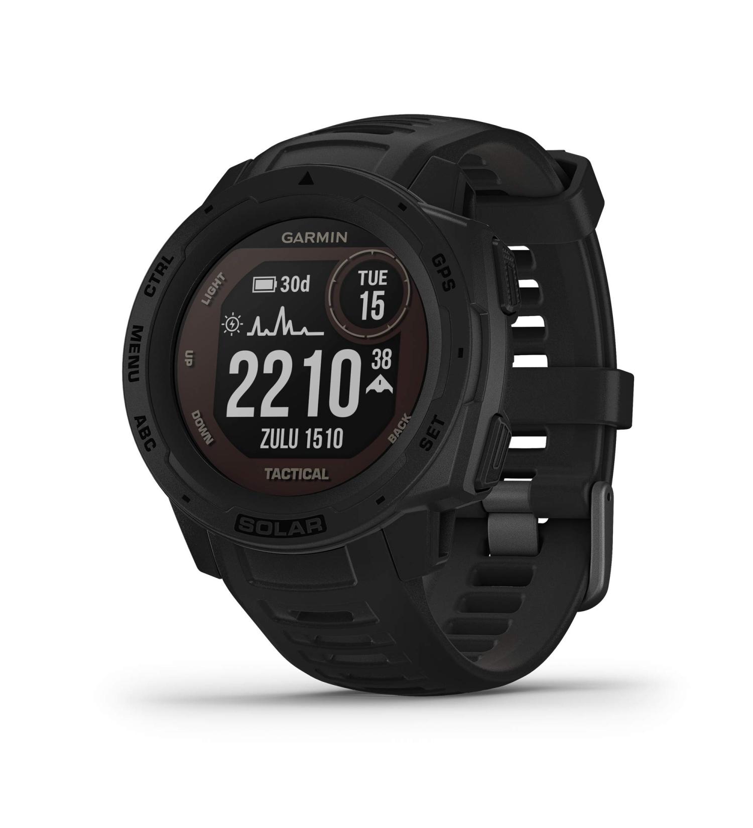 Garmin Instinct Solar Outdoor Smartwatch with Solar Charging - Black - Buy Online on GoSupps.com