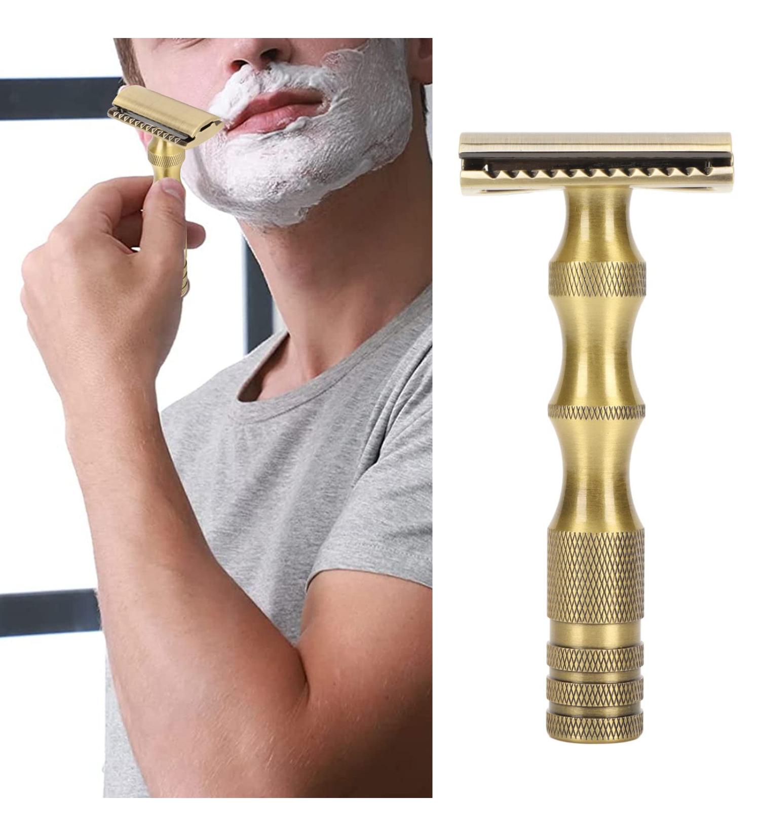 Eco-Friendly Reusable Metal Razor for Men - Two-Can Design | Sustainable Grooming Solution - Buy Online on GoSupps.com