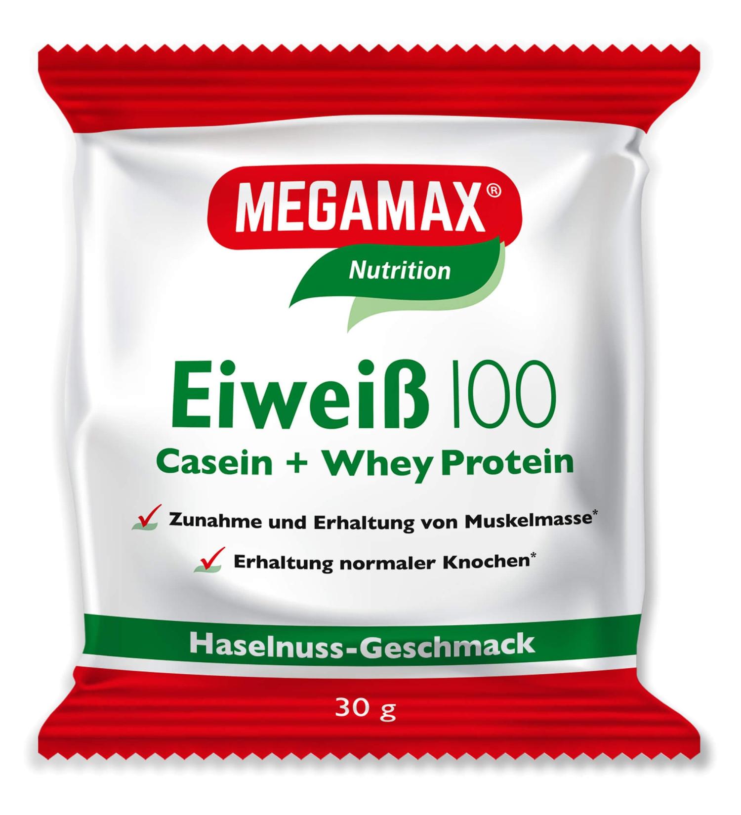 MEGAMAX Protein 100 Hazelnut PZN 12772245 Hazelnut 30 g (1 pack)