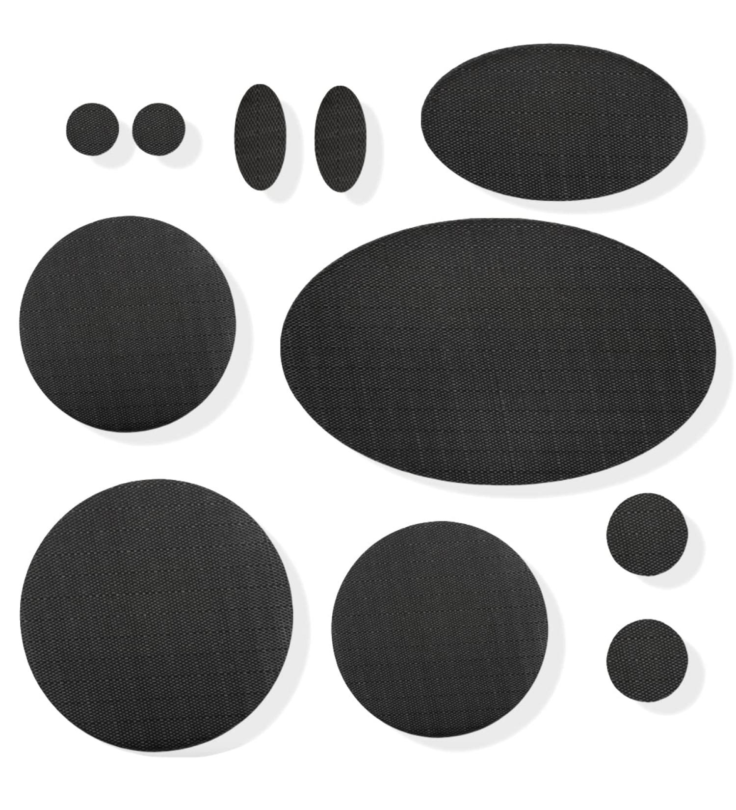 Zengear Down Jacket Repair Patches - Waterproof Nylon Fabric for Clothing and Gear - 11 Pieces, Black - Buy Online on GoSupps.com
