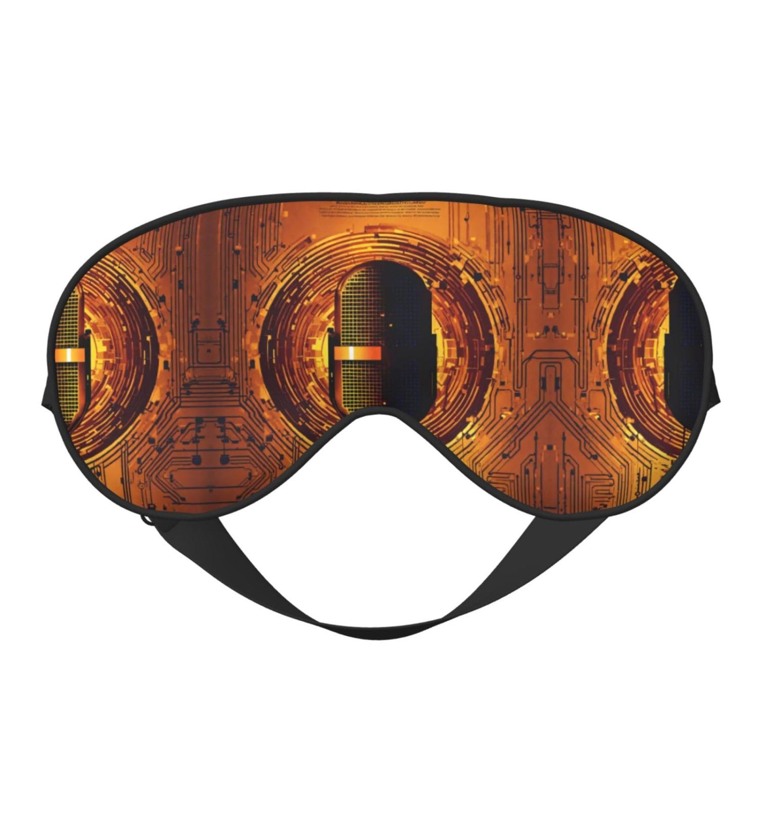 Microphone with Music Note Print Double-Sided Eye Mask Soft and Light Blocking for Enhancing Sleep Quality - Buy Online on GoSupps.com