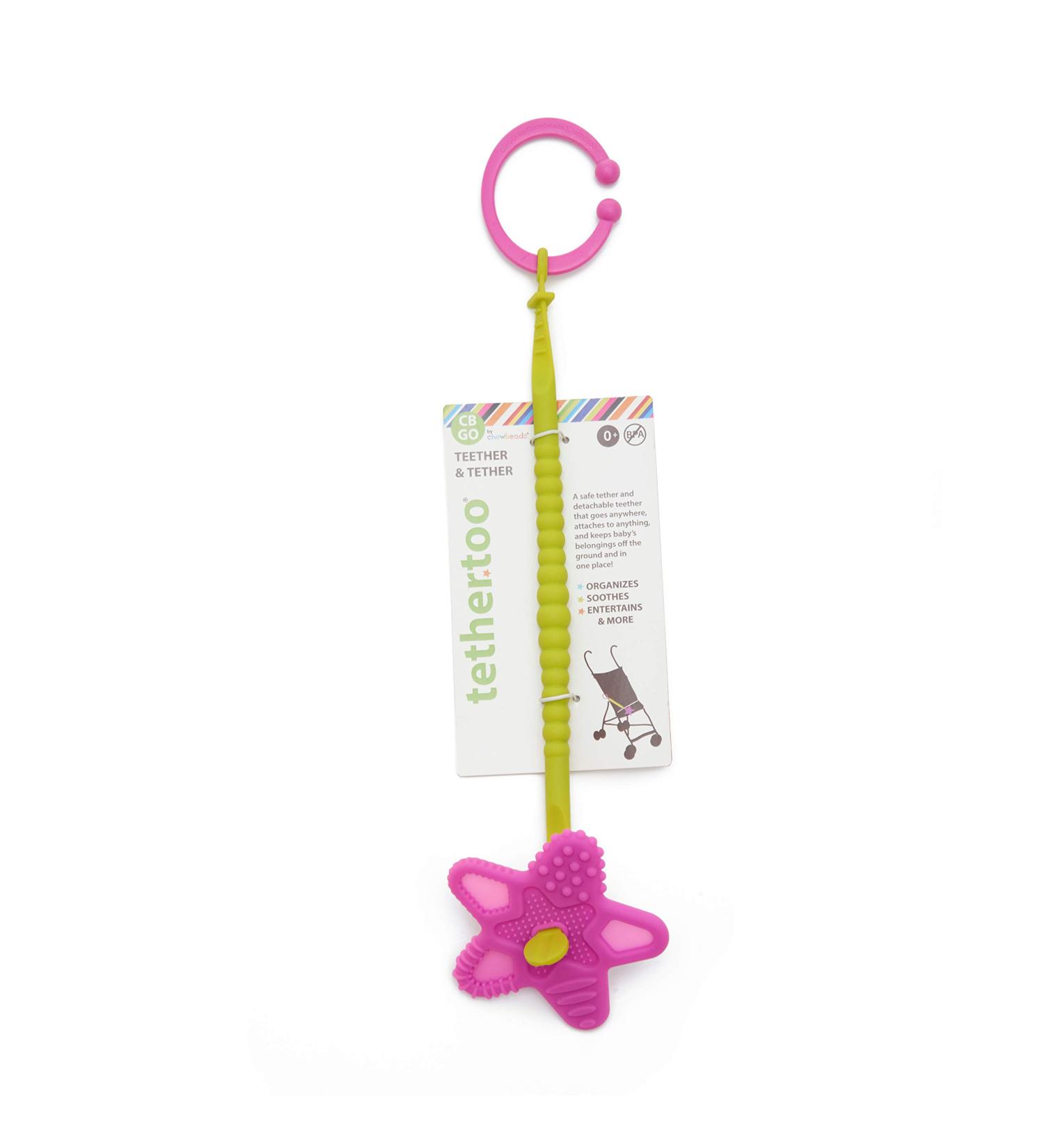Chewbeads Baby Tethertoo (Chartreuse) - Teething Relief & Sensory Stimulation Travel Accessory - Buy Online on GoSupps.com
