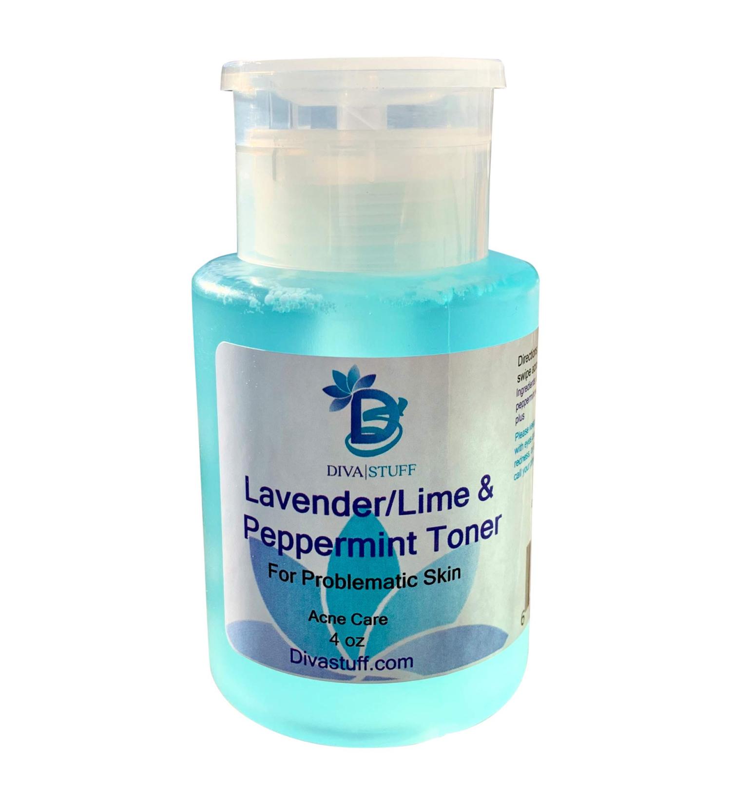 Lavender/Lime & Peppermint Toner- for Problematic Skin by Diva Stuff 4oz