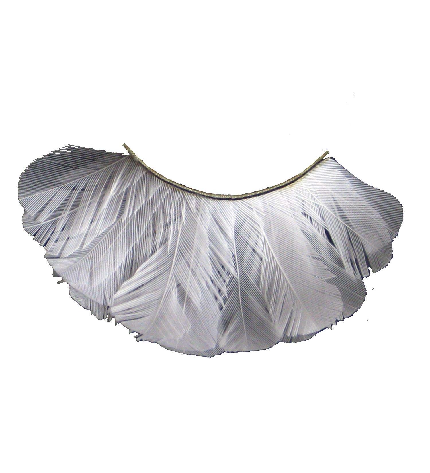 Eulenspiegel Artificial Eyelashes with White Feathers & 1ml Special Glue - Perfect for Carnival & Theme Parties - Buy Online on GoSupps.com