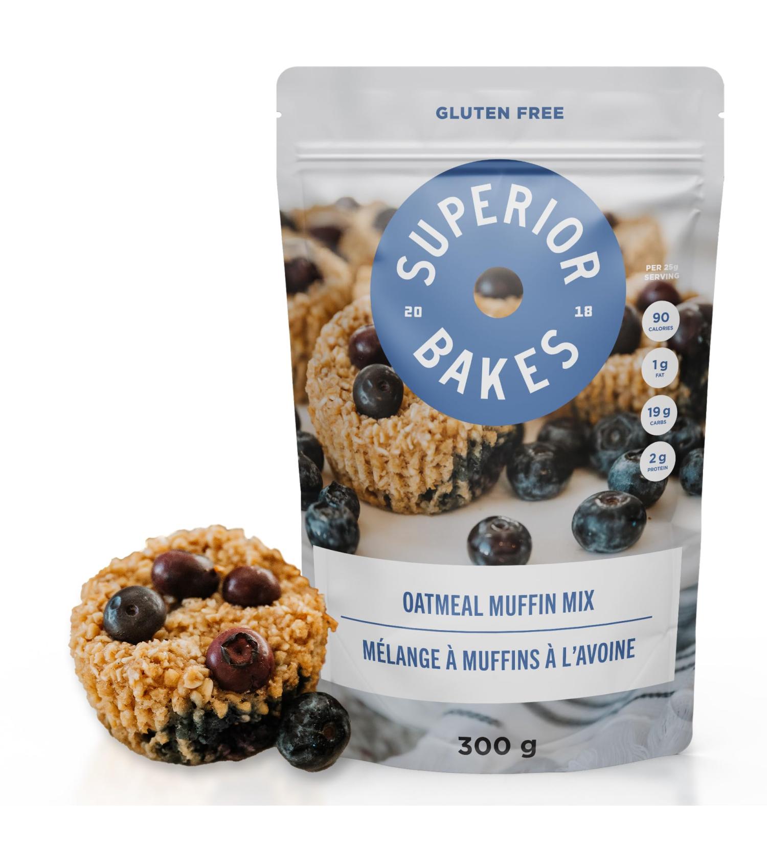 Superior Bakes Oatmeal Muffin Mix. Gluten Free. Made with Coconut Sugar. - Buy Online on GoSupps.com