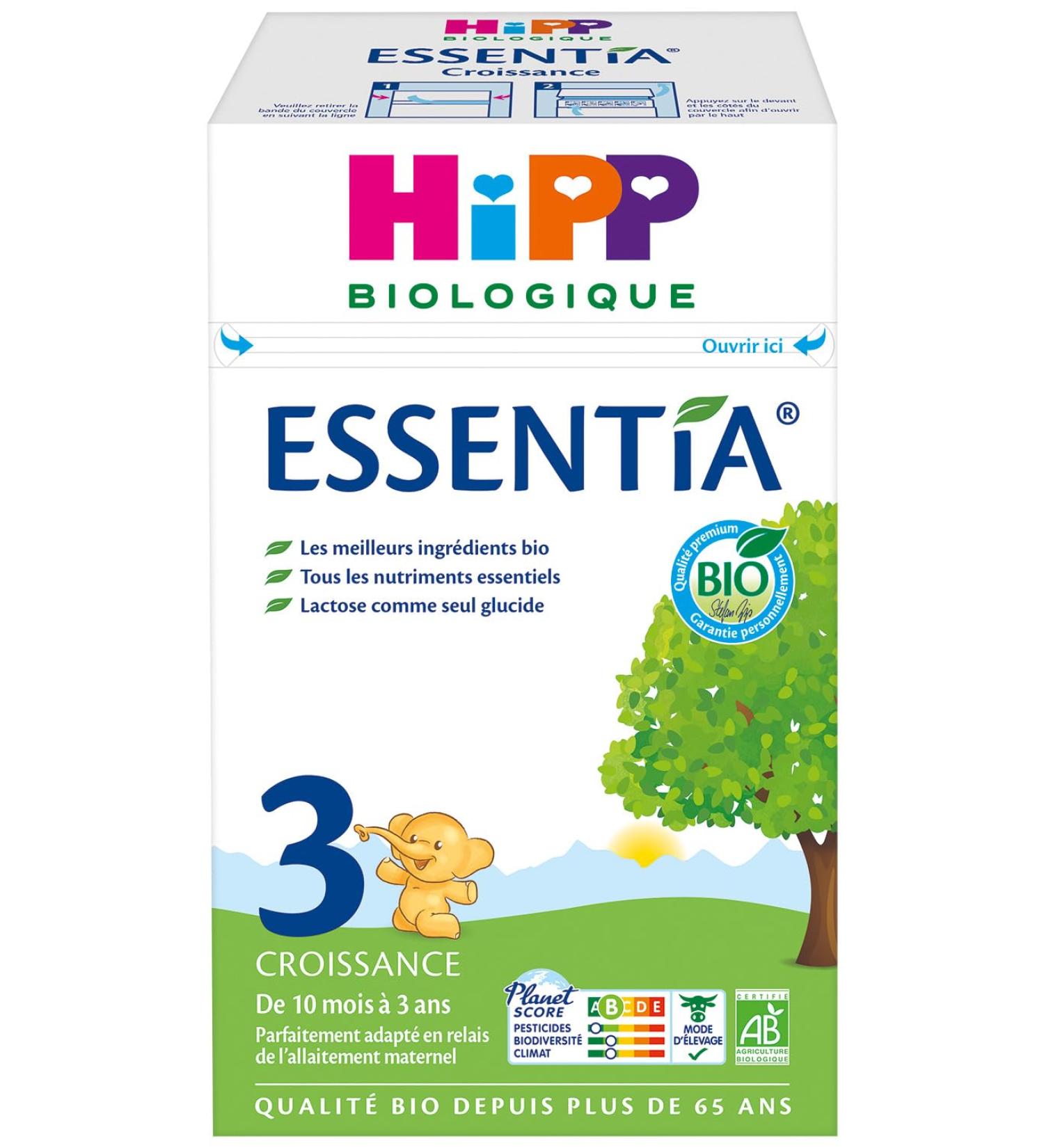 HiPP Organic Milk 3 Growth Essentia Box 600 g - Buy Online on GoSupps.com