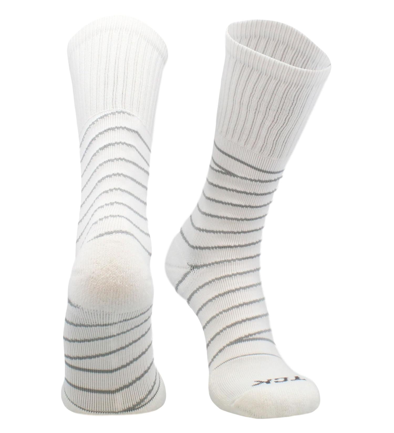 TCK Ankle Compression Support Crew Socks for Men | 20-30 mmHg Ankle Wrap for Basketball Football & Volleyball | Medium White - Buy Online on GoSupps.com
