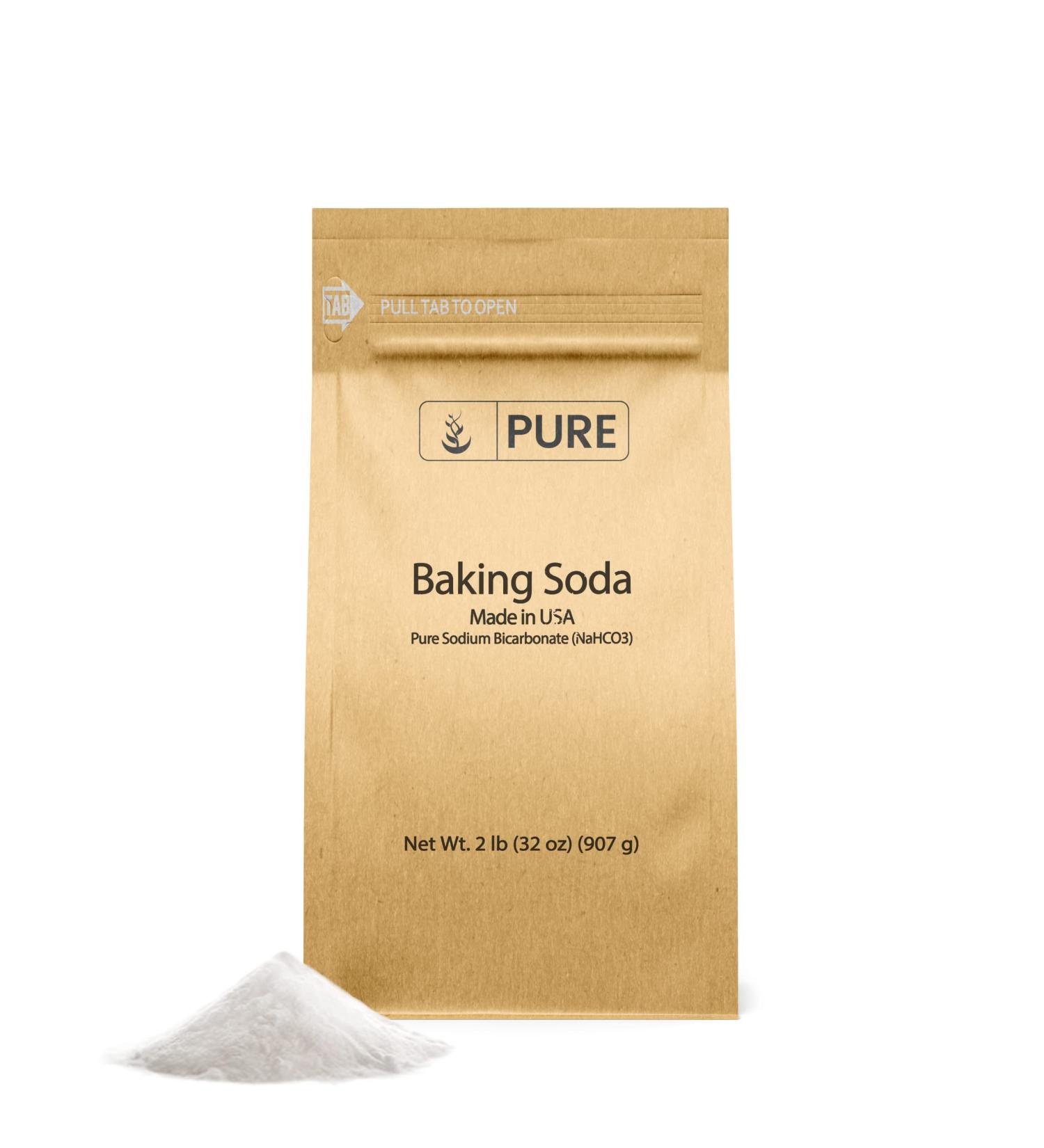 Pure Original Sodium Bicarbonate Baking Soda - 2 lb Pack, Always Pure with No Fillers or Additives - Buy Online on GoSupps.com