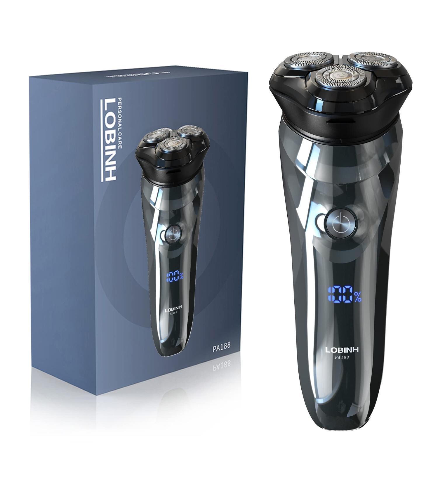 Buy PA188 Electric Shaver for Men - 100% Washable Waterproof Fast Charging Razor with 4D Floating Head & Trimmer | International Shipping Available - Buy Online on GoSupps.com
