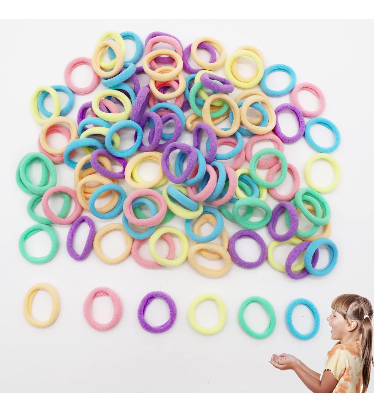 50pcs Cotton Baby Hair Ties for Girls - Soft Seamless Elastic Bands for Toddlers & Kids - Buy Online on GoSupps.com