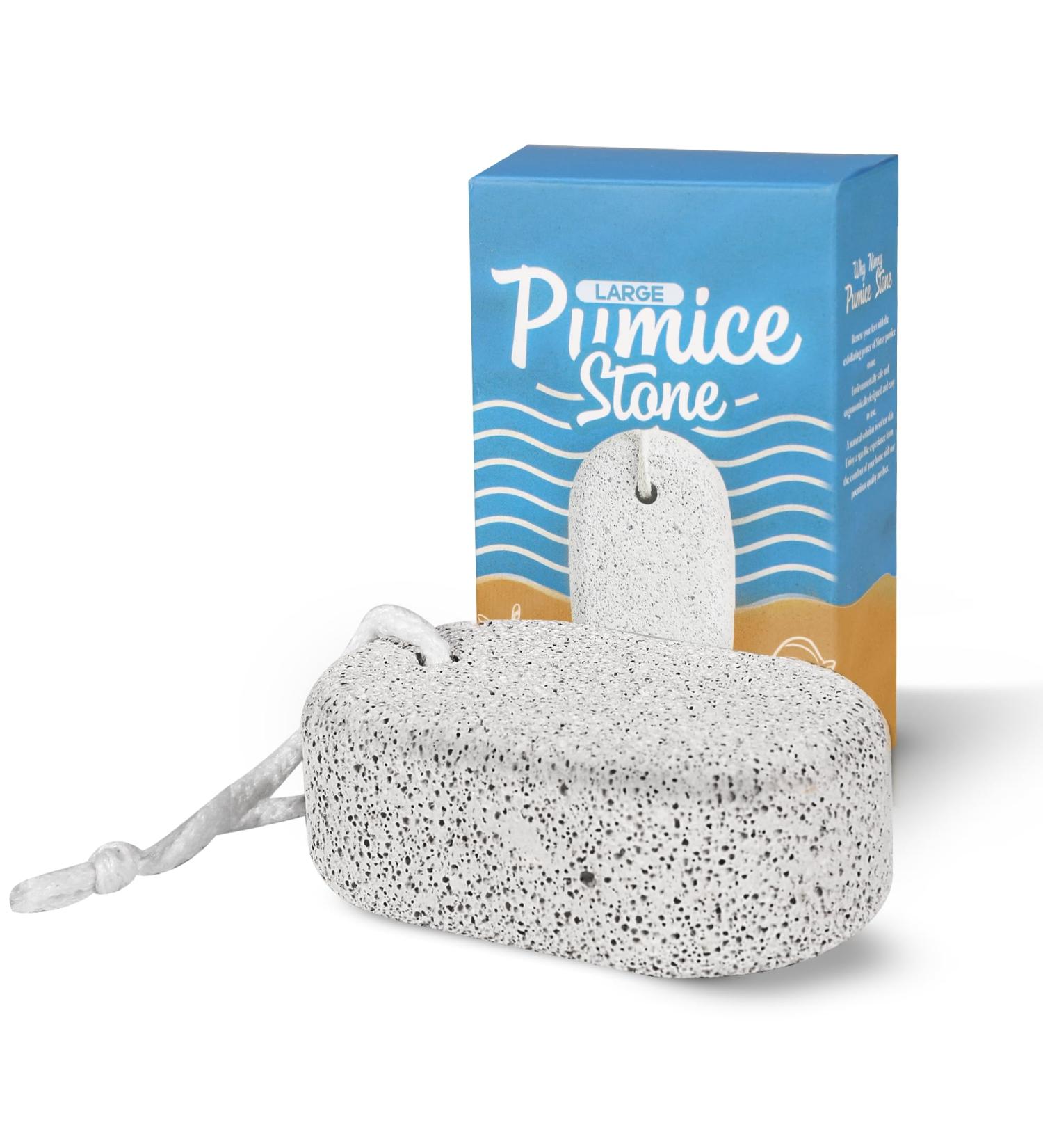 NIMXY Large Pumice Stone - Foot & Hand Exfoliator for Dead Skin Removal - Natural Callus Remover - Grey - Buy Online on GoSupps.com