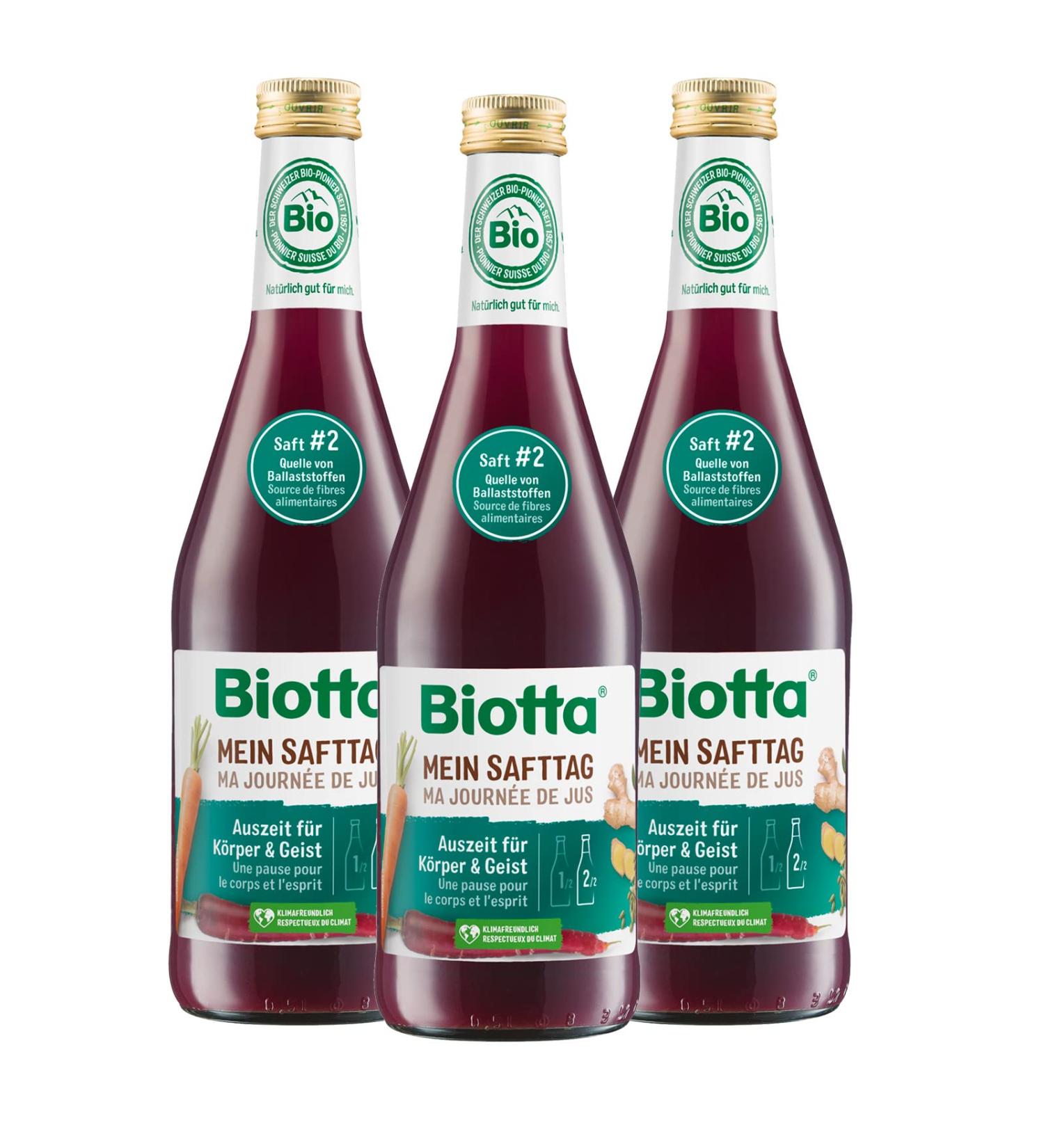 BIOTTA - My Juice Day - Vegetable Juice - Lacto-Fermented Carrot Acacia Fiber and Ginger 100% Organic - Rich in Vitamin A an - Buy Online on GoSupps.com