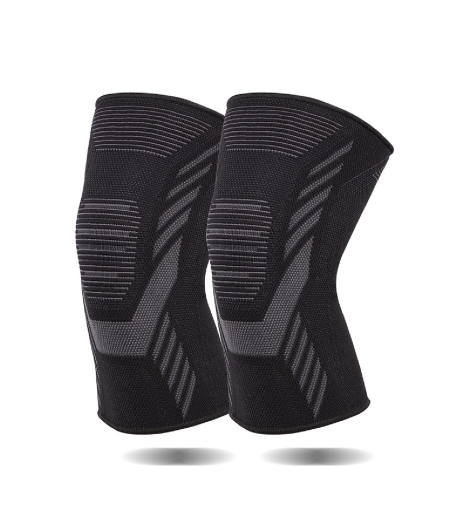 Qiongqin 2 Pack Compression Knee Sleeves for Men and Women - Knee Support for Arthritis, Meniscus Tearing, Running, Volleyball - Black L - Buy Online on GoSupps.com