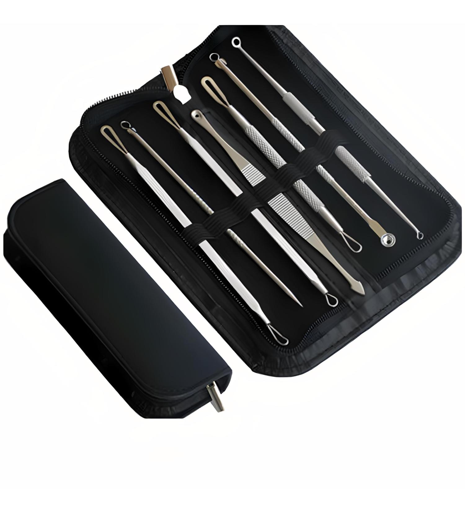 Blackhead Remover Kit Extract Pop and Care for Clear Skin - Acne Comedown Dermatologist Extractor Tool Set for Blemish Facial Skin Care Professional Whitehead Extraction Tweezer Removal - Buy Online on GoSupps.com