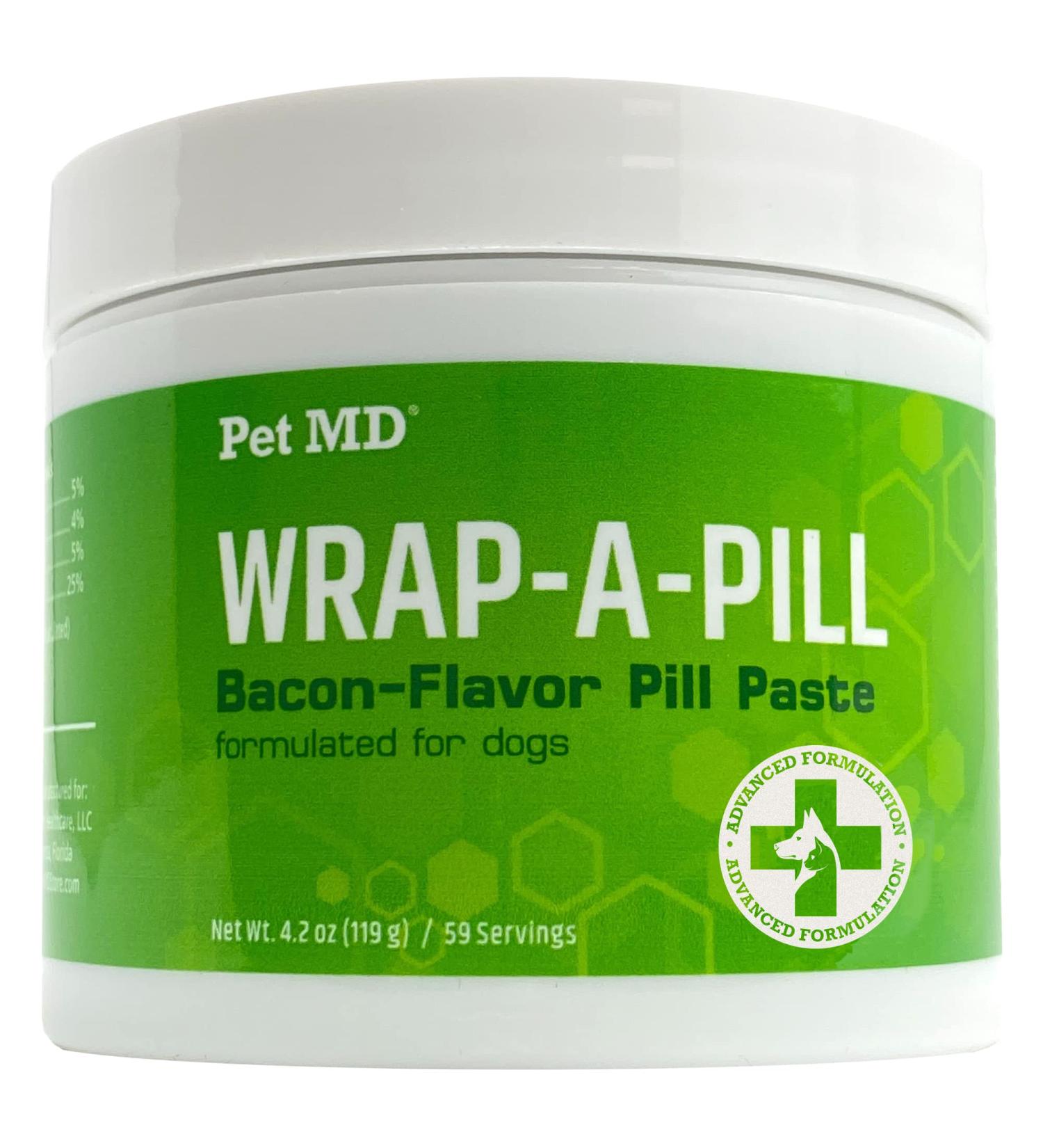 Pet MD Bacon Flavour Pill Paste for Dogs - 59 Servings - Hide Pills Easily - Buy Online on GoSupps.com