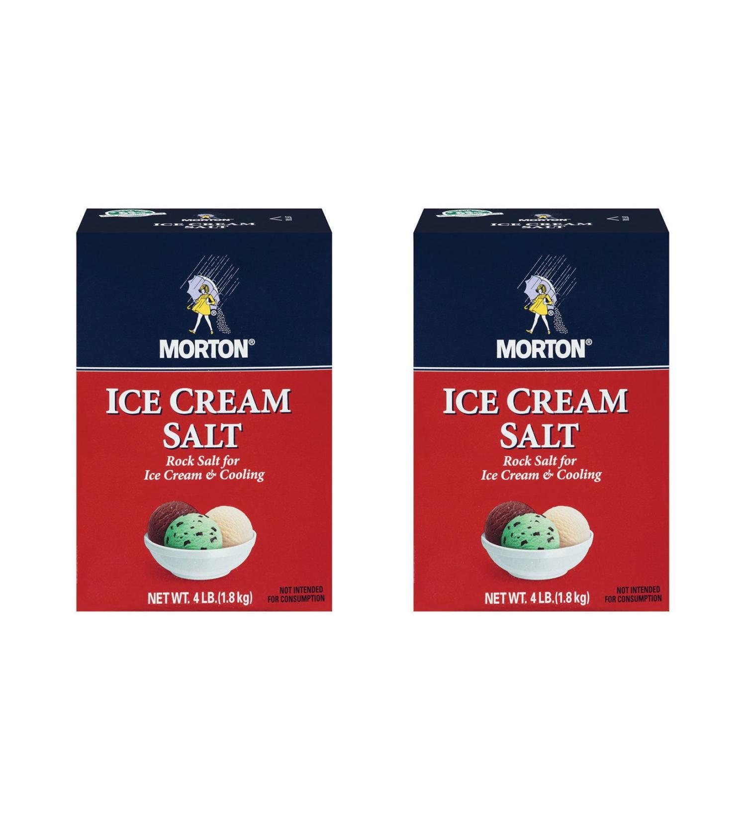 Mortons Salt Rock 4 Lb Pack Of 2 White 4 Pound (Pack of 2)