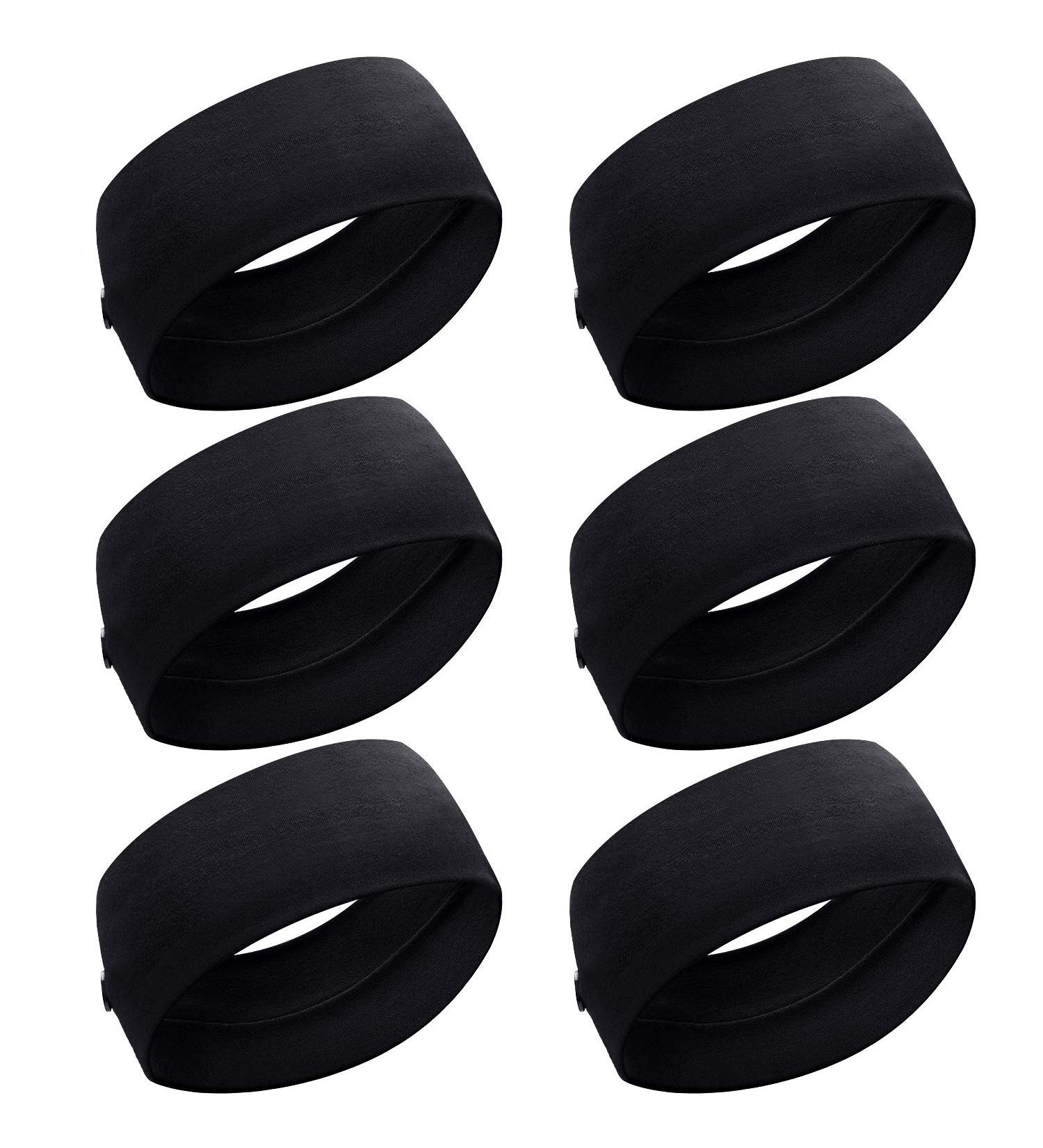6-Piece Black Button Headband Set for Nurses & Doctors - Elastic Hair Band for Ears Protection and Face Cover Holder by WILLBOND - Buy Online on GoSupps.com