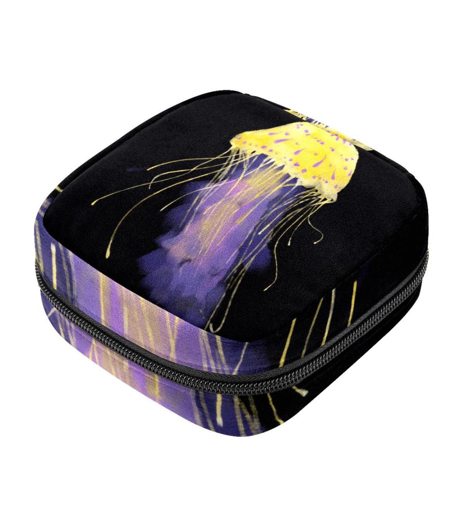 Jellyfish Sanitary Napkin Storage Bag - Portable Menstrual Pad Organizer for Women - Multicoloured 03 - Buy Online on GoSupps.com