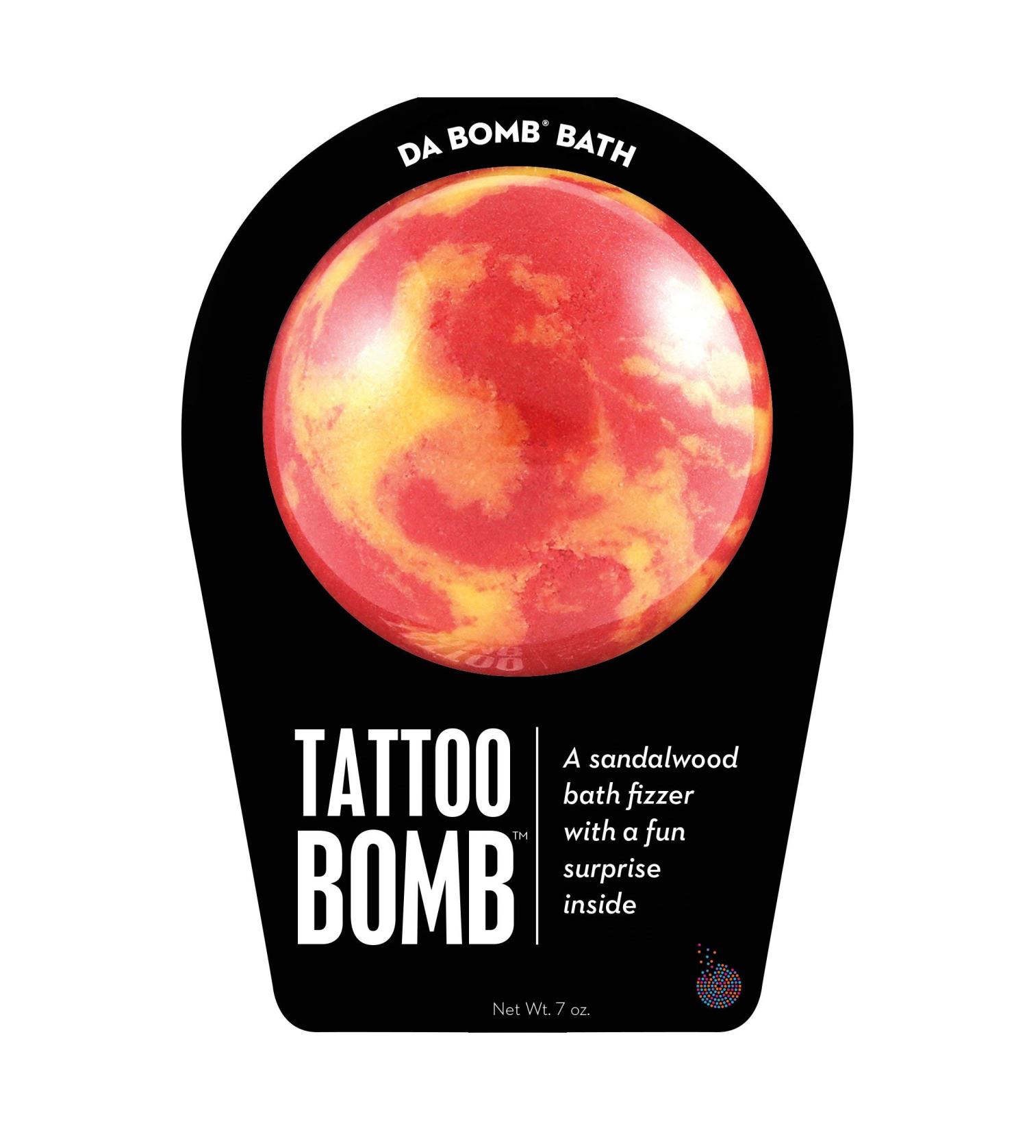 Da Bomb Tattoo Bath Bomb Red/Yellow - Vibrant Colors for a Relaxing Soak - Buy Online on GoSupps.com