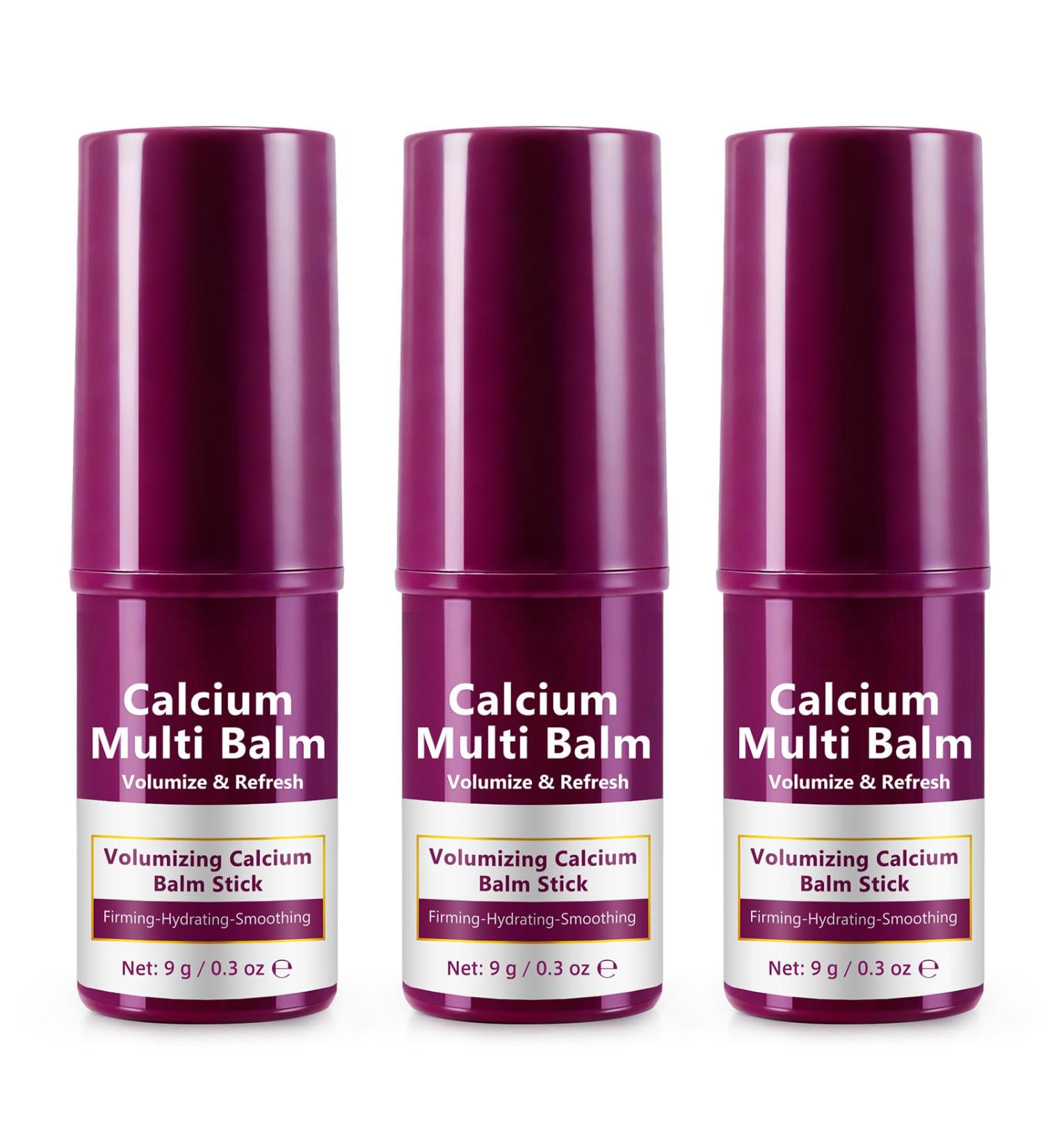 Calcium Multi Balm Stick 3 Pack Calcium Volume Multi Balm Collagen Moisturing Stick Firming Hydrating Smoothing for Face Eyes Neck 9g 0.3 Ounce (Pack of 3) - Buy Online on GoSupps.com