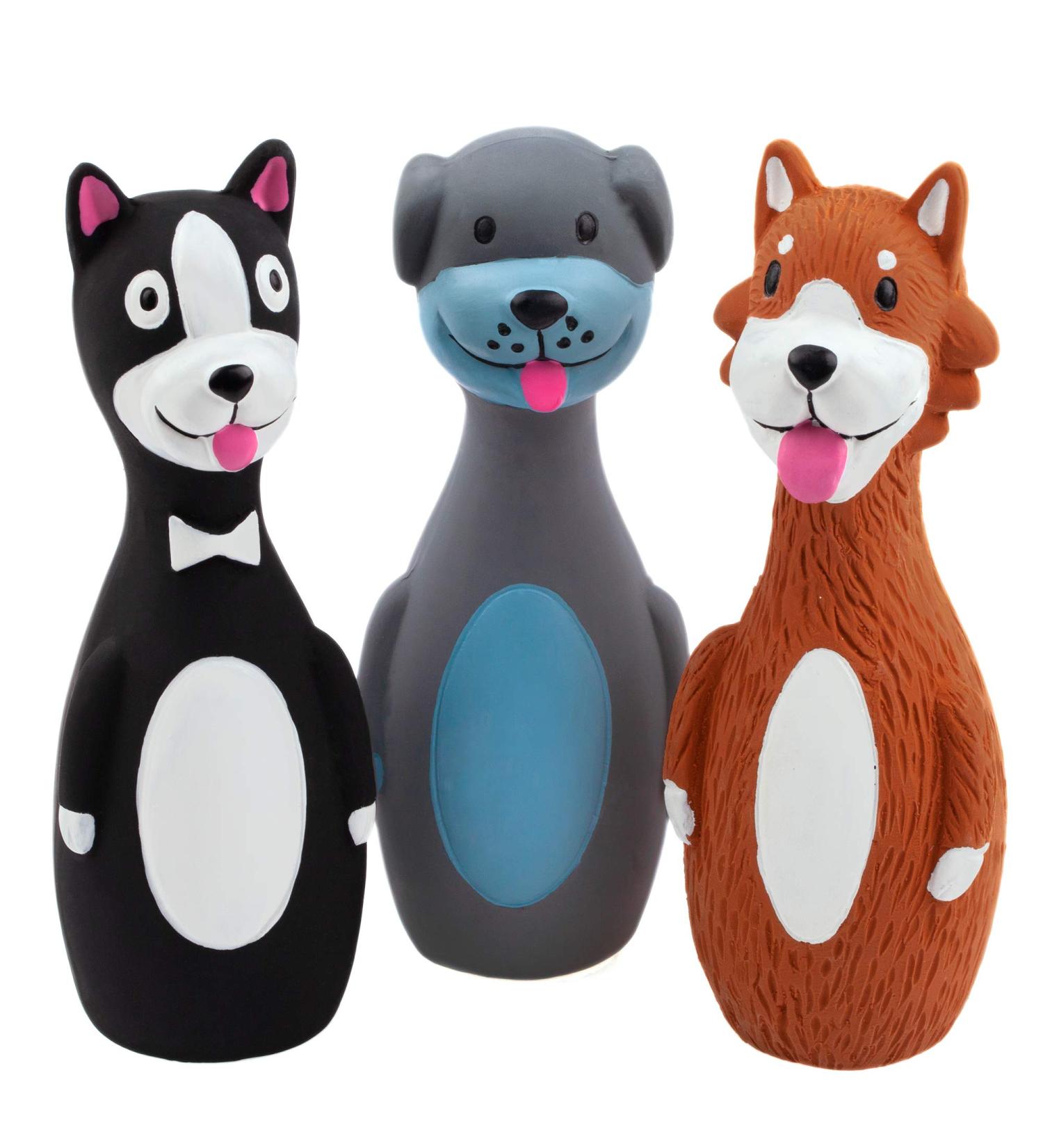Chiwava 3-Piece 5.7-Inch Latex Squeak Dog Toys for Small Dogs | Fun Chew & Interactive Games - Buy Online on GoSupps.com