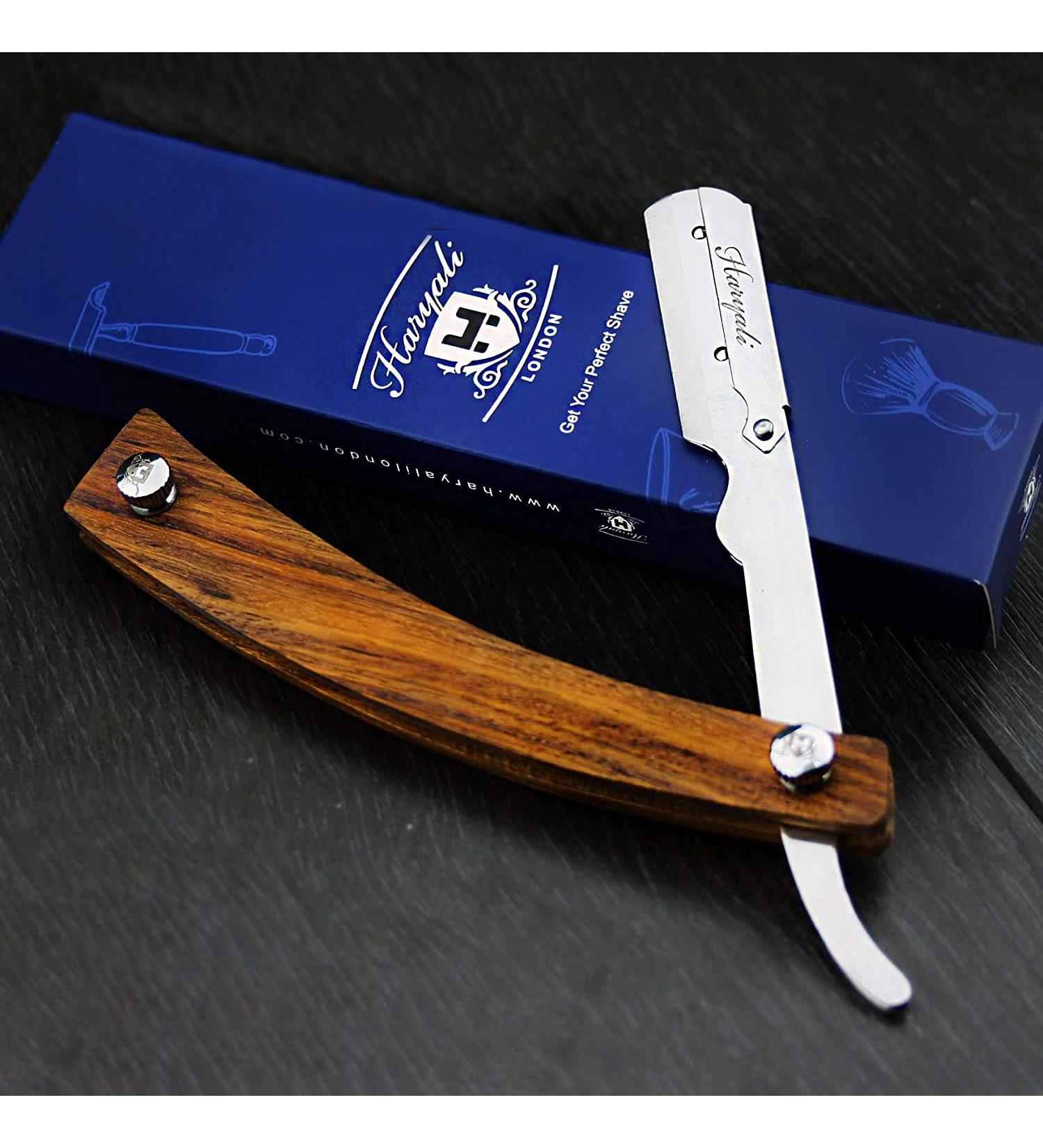 Professional Straight Edge Razor with Wooden Handle for Men | Perfect Shave - International Shipping - Buy Online on GoSupps.com