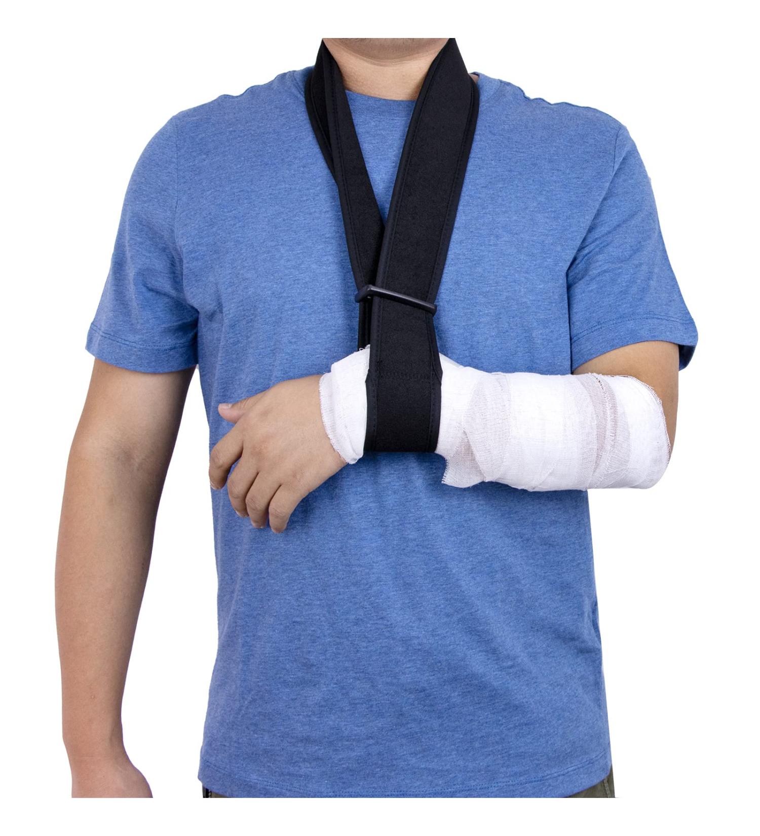 Yeloumiss Super Soft Foam Arm Sling Shoulder Support - Lightweight Shoulder Immobilizer for Women and Men - 21.65 inch - Buy Online on GoSupps.com